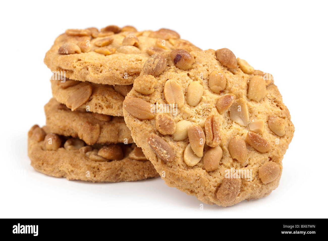 Weizen und Gluten frei Erdnusskekse Kekse Stockfoto