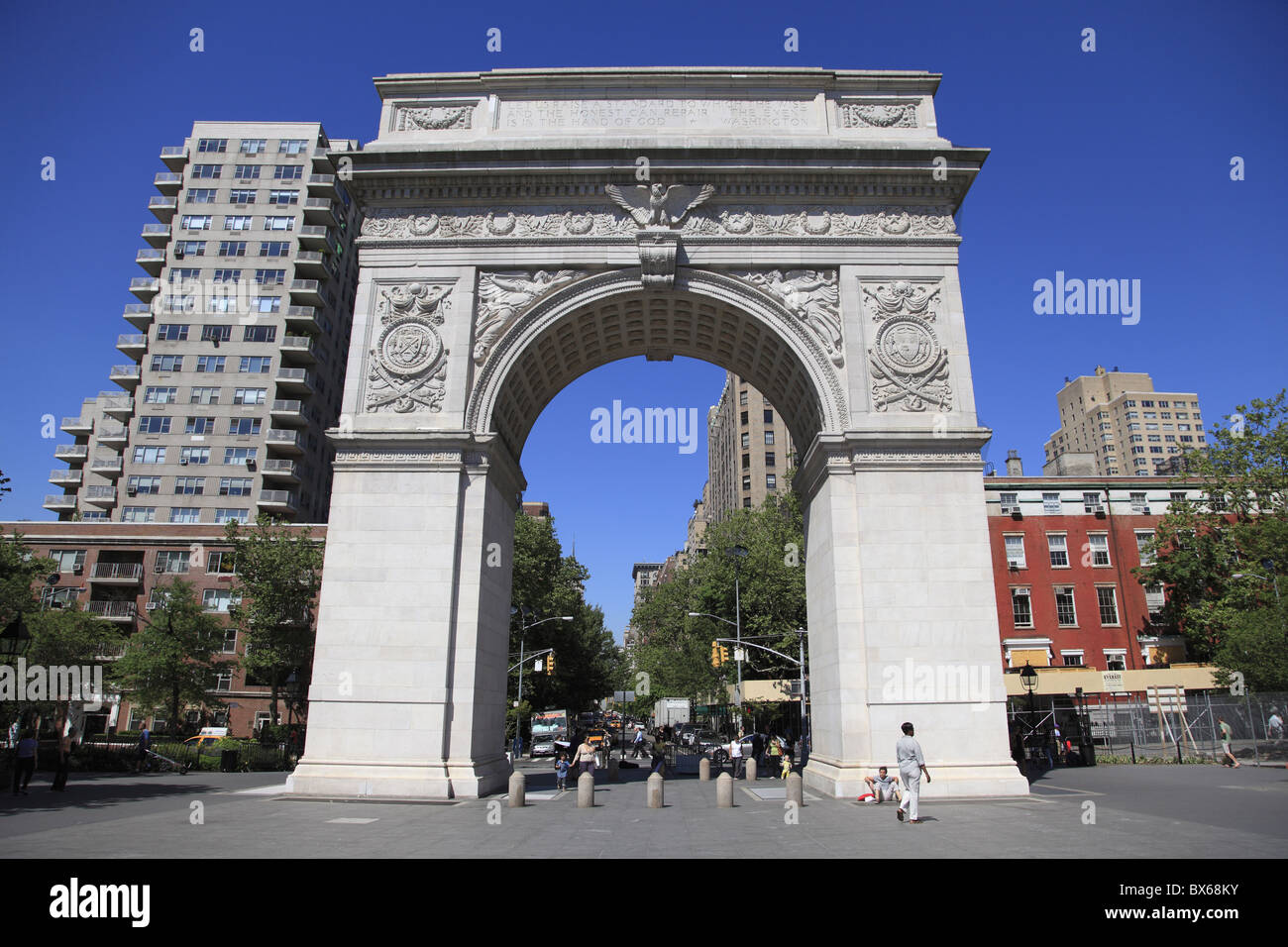 Washington Square Park, Washington Square Arch, Greenwich Village, West Village, Manhattan, New York City, USA Stockfoto