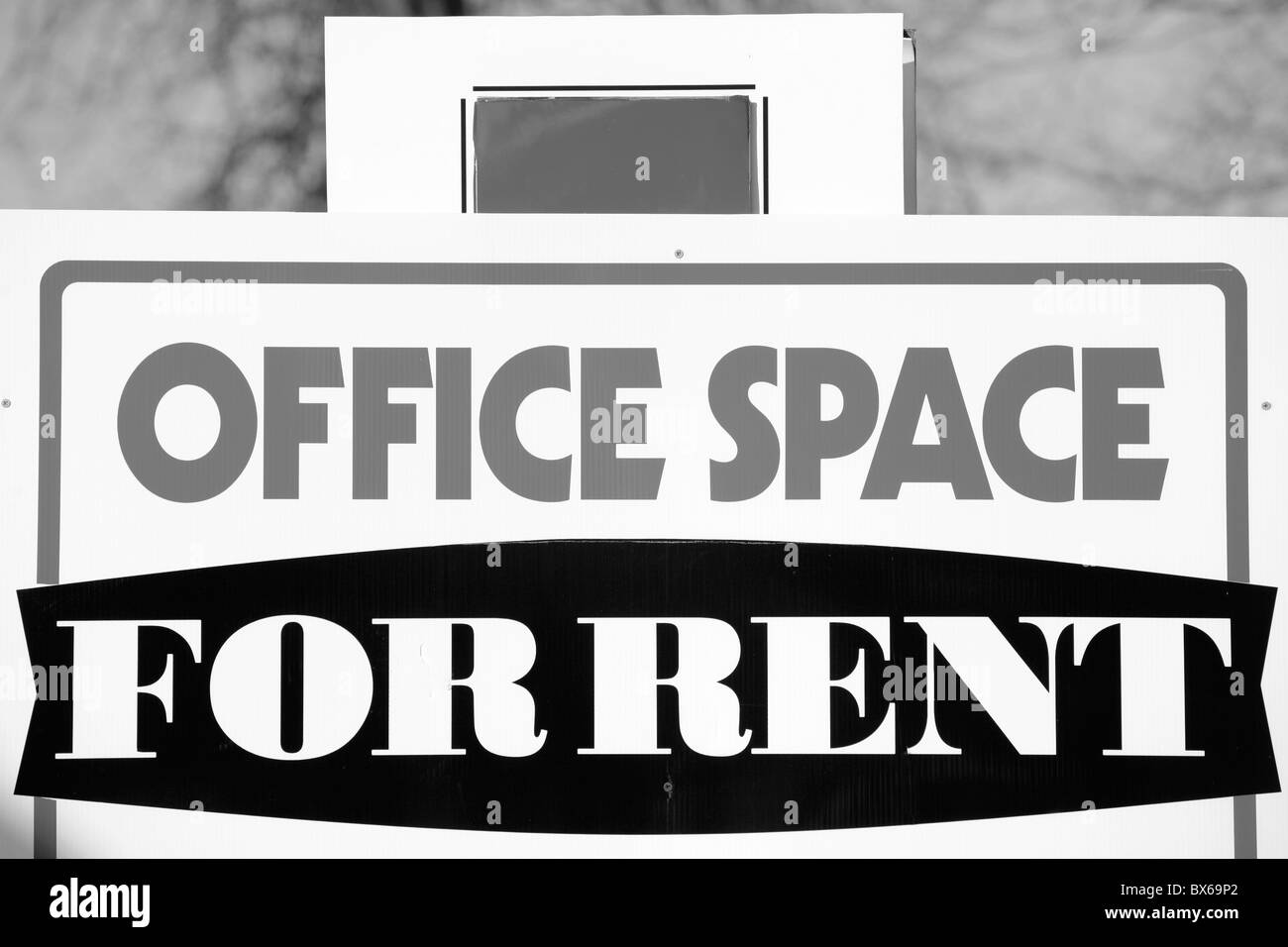 Rot, weiß und schwarz Büroflächen zur Miete Zeichen Stockfoto Rot, weiß und schwarz Büroflächen zur Miete Zeichen Stockfoto