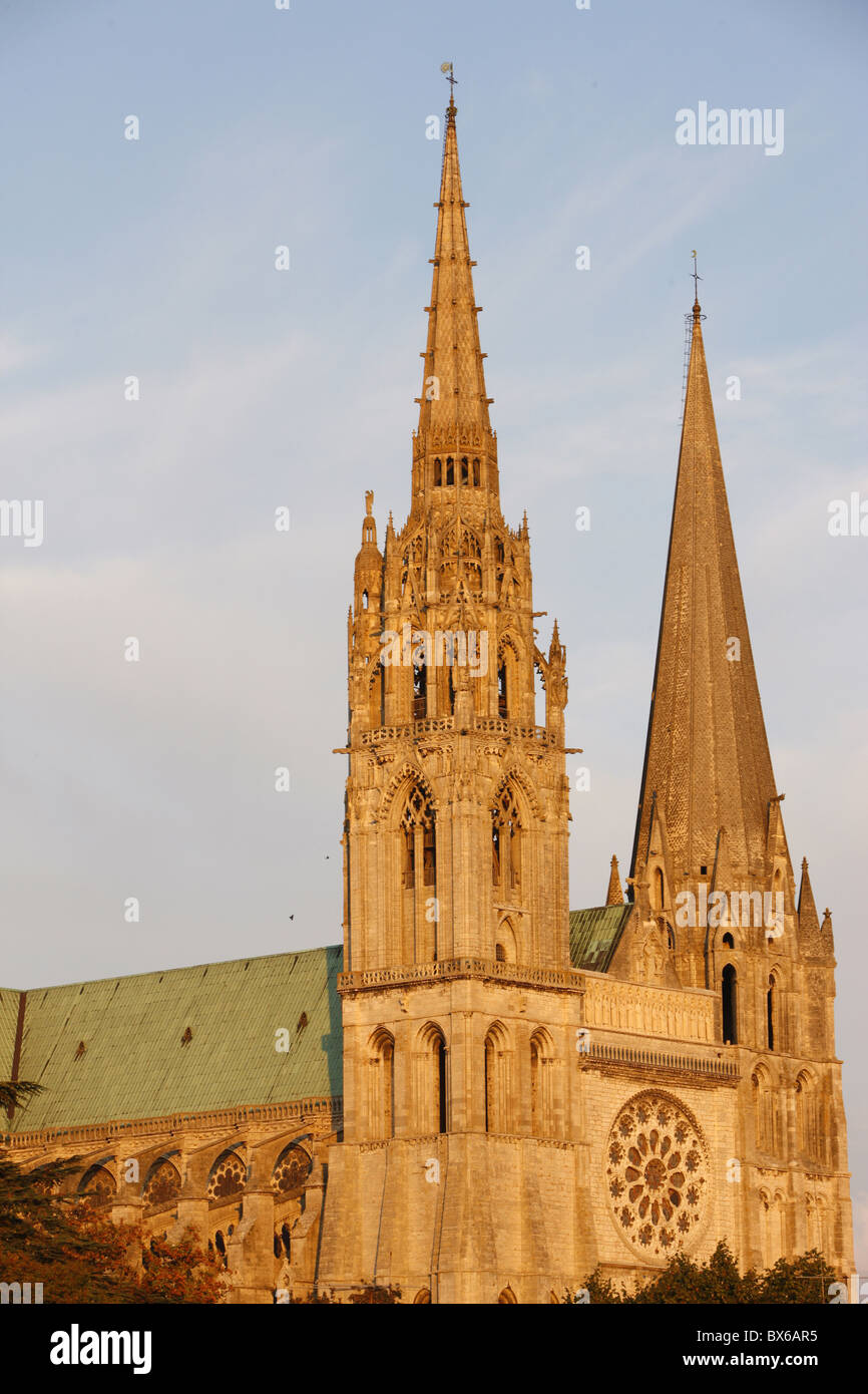 Kathedrale von Chartres, UNESCO-Weltkulturerbe, Eure-et-Loir, Frankreich Stockfoto