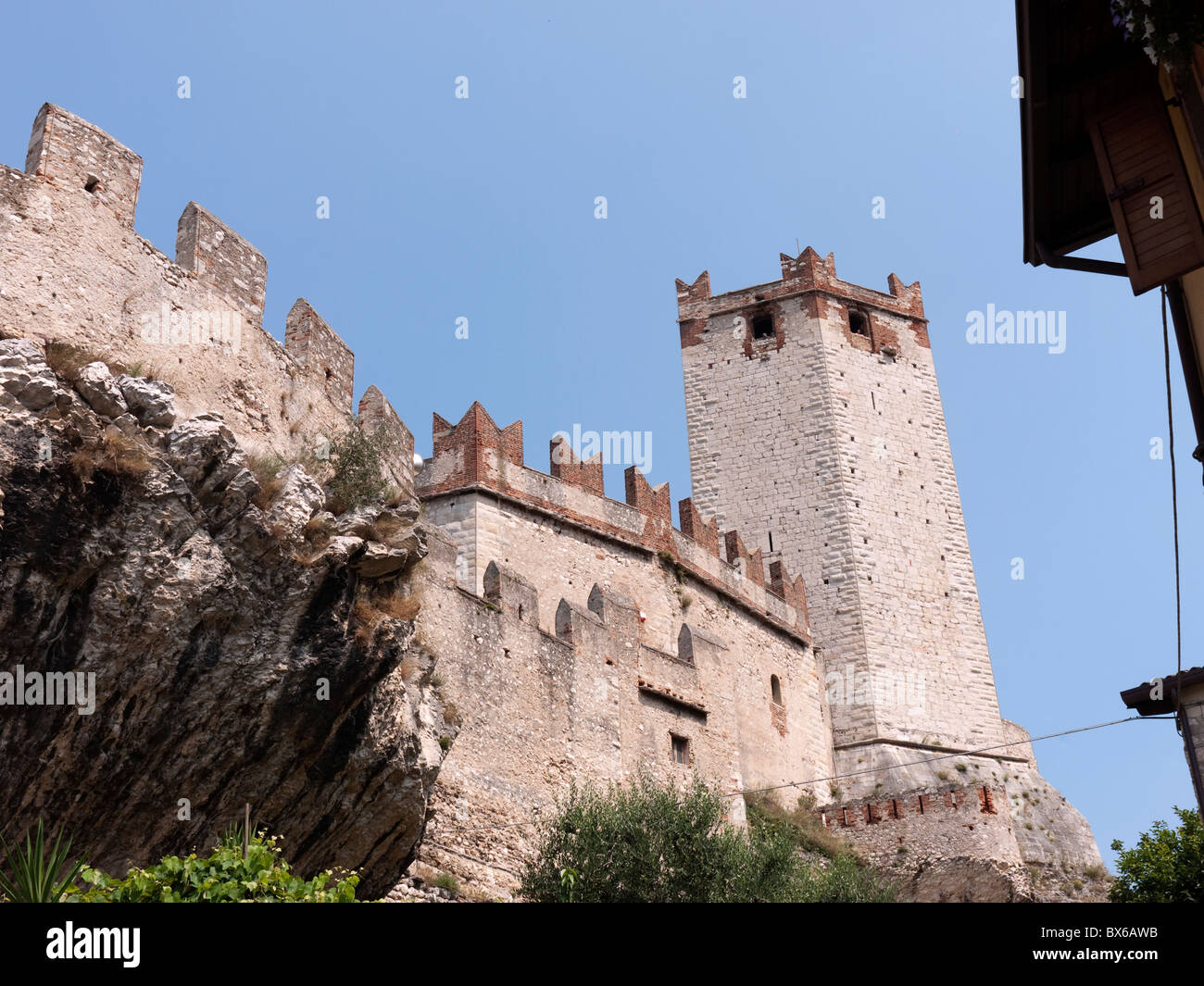 Scaglieri Schloss in Malcesine am Gardasee in Norditalien Stockfoto
