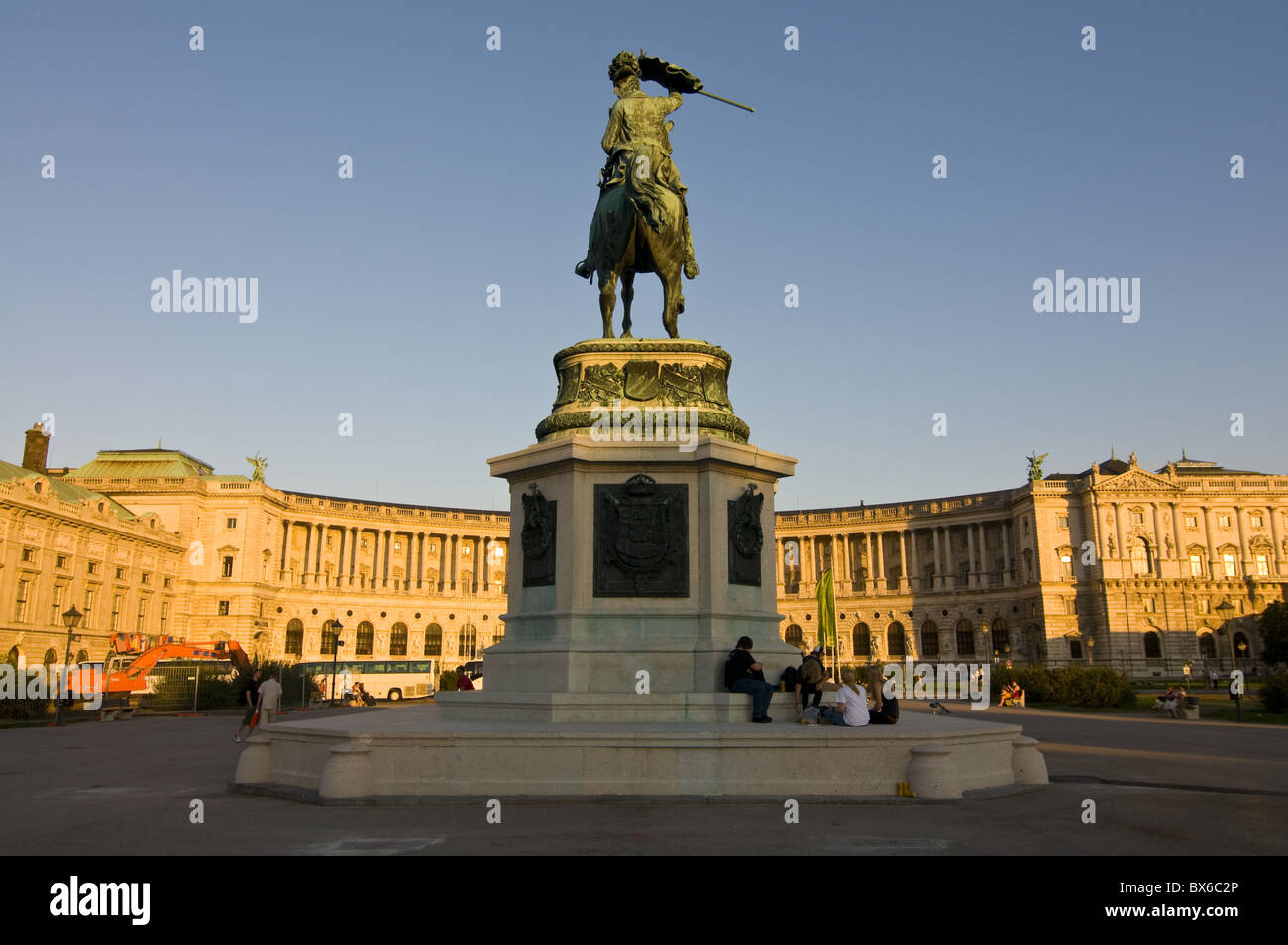 Die Hofburg am Heldenplatz, Wien, Österreich, Europa Stockfoto