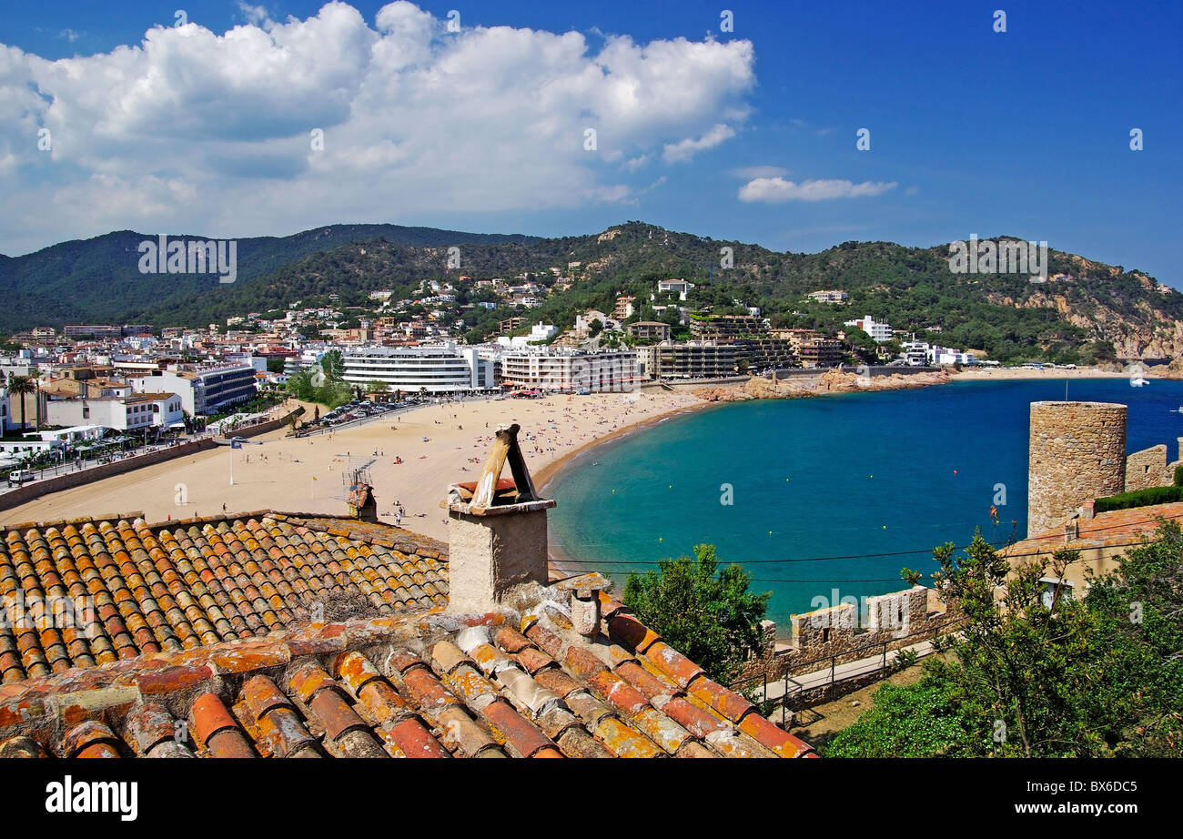 Stadtansicht Blick auf Tossa de Mar, Costa Brava, Spanien. Mehr in meiner Galerie. Stockfoto