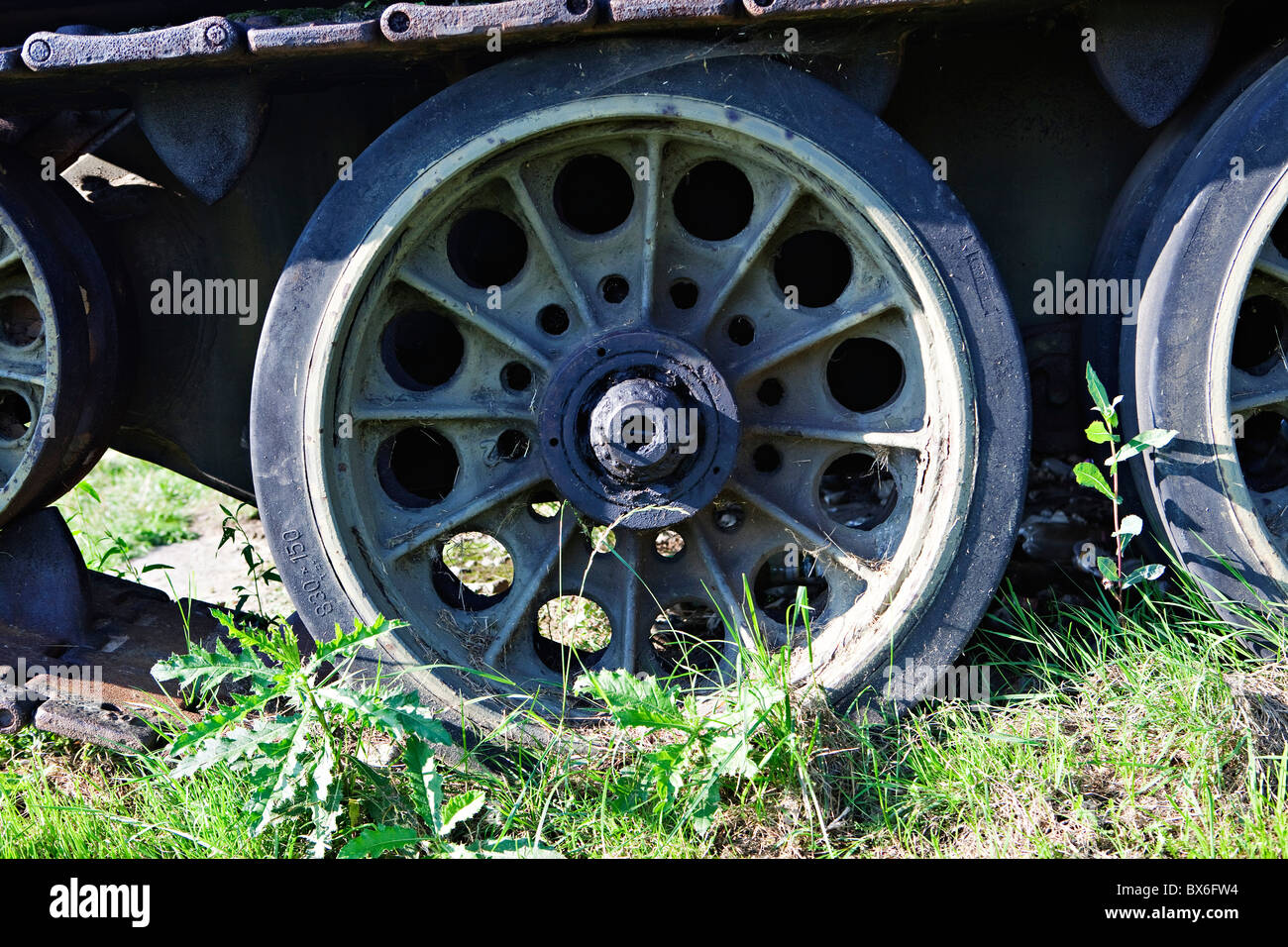 bauen Fort MO S-20 Orel, Museum der Befestigungen, Hlucin-Darkovicky, russische Panzer t-34 Stockfoto