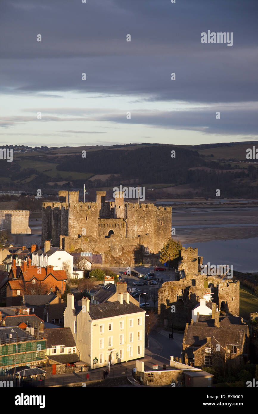 Conwy Castle, UNESCO-Weltkulturerbe, Conwy, Clwyd, Wales, Vereinigtes Königreich, Europa Stockfoto