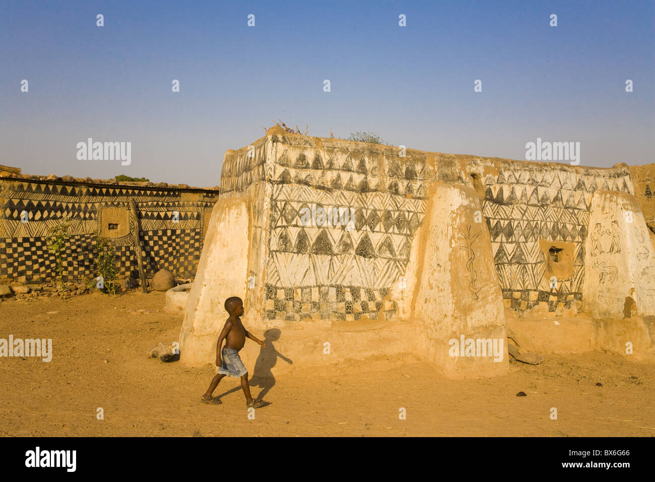 Tangassogo Dorf, nahe der Grenze zu Ghana, Burkina Faso, Westafrika, Afrika Stockfoto