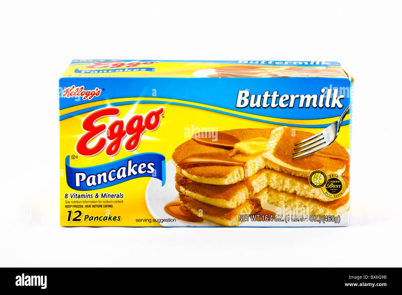 Schachtel mit Eggo Buttermilch Pfannkuchen, USA Stockfoto