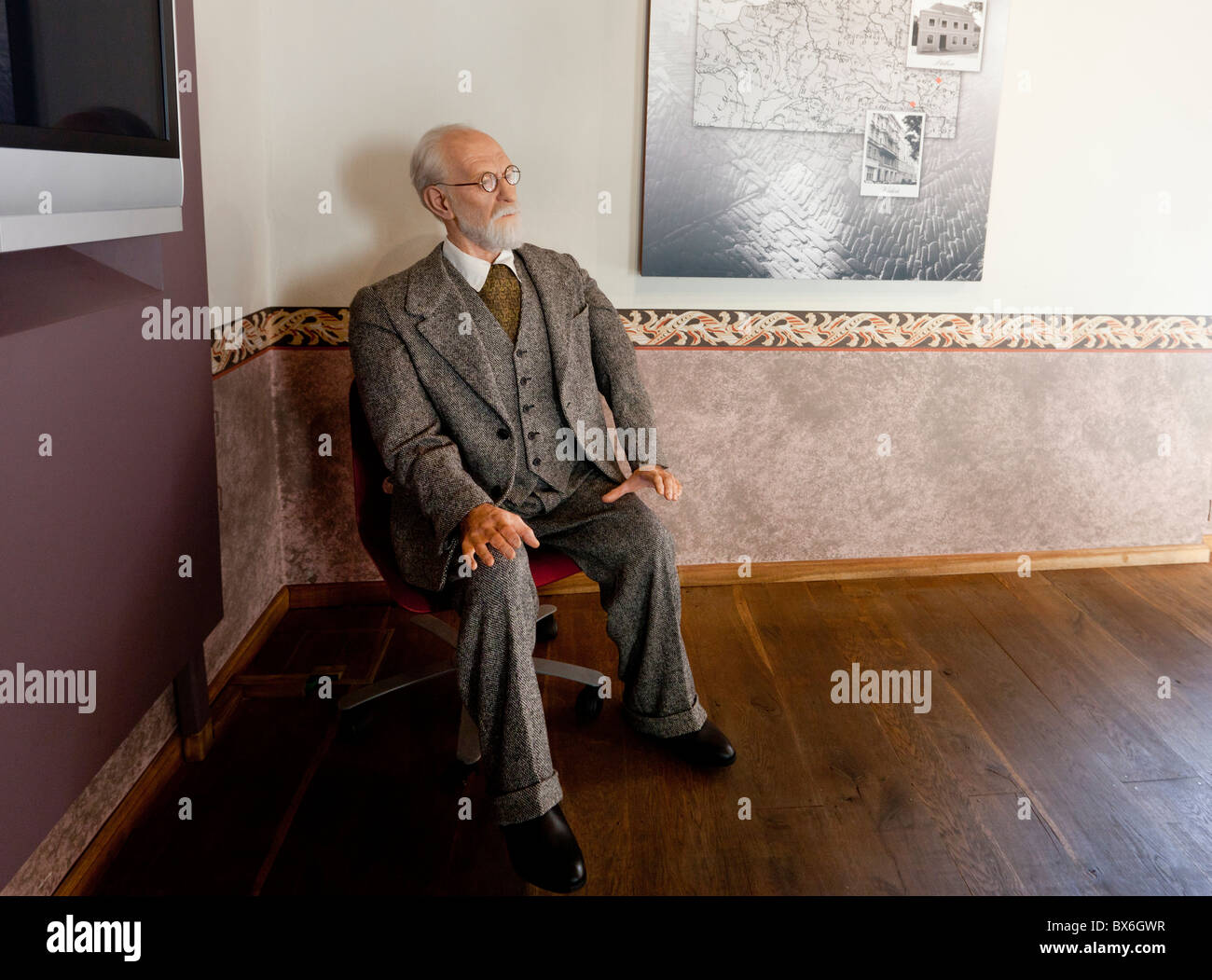 Figur, Sigmund Freud, Psychoanalytiker, Geburtshaus, Pribor Stockfoto