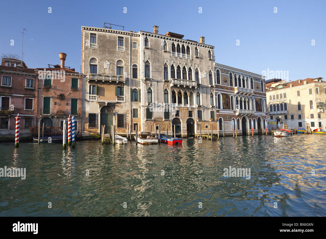 Palazzo Barbarigo, Canal Grande, Venedig, UNESCO World Heritage Site, Veneto, Italien, Europa Stockfoto