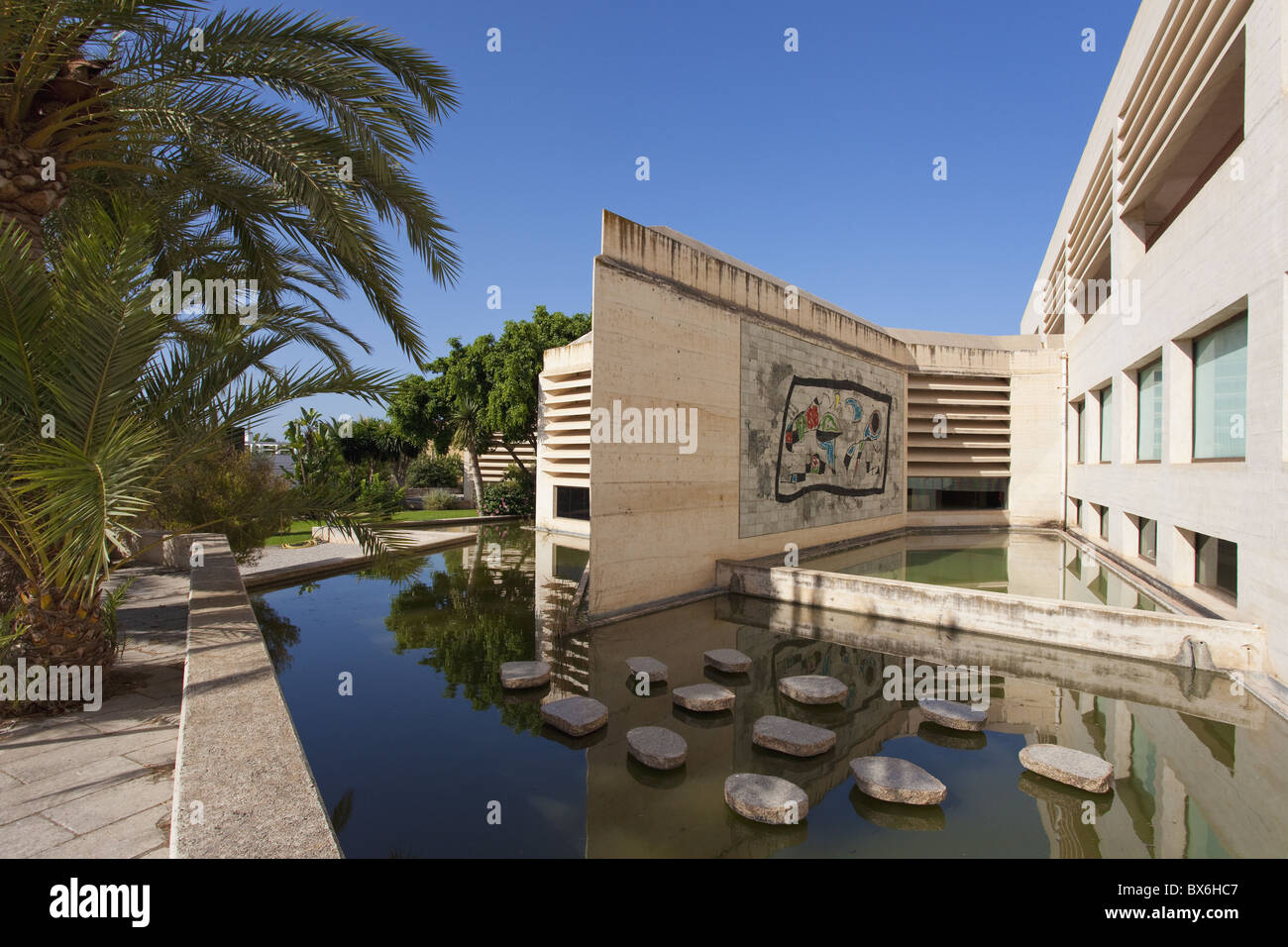 Garten am Fundacio Pilar ich Joan Miro, Cala Major, Mallorca, Balearen, Spanien, Mittelmeer, Europa Stockfoto