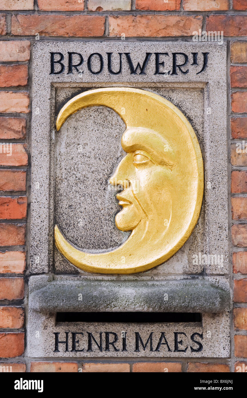 Henri Maes belgisches Bier, Brauerei, Altstadt, UNESCO-Weltkulturerbe, Brügge, Flandern, Belgien, Europa Stockfoto