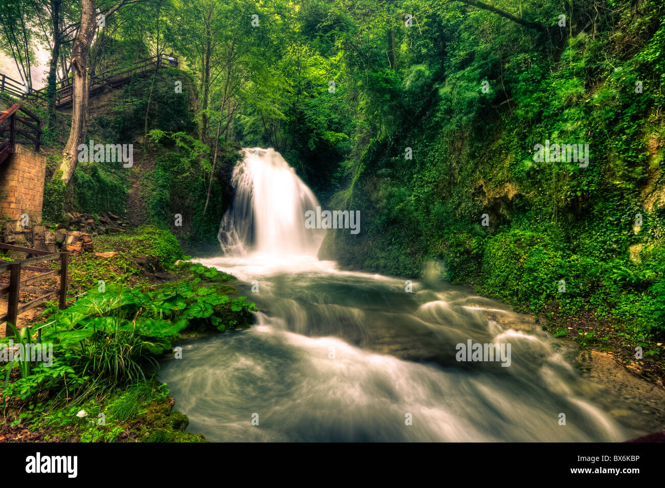 Marmore Wasserfälle (Cascate Delle Marmore), Umbrien, Italien Stockfoto