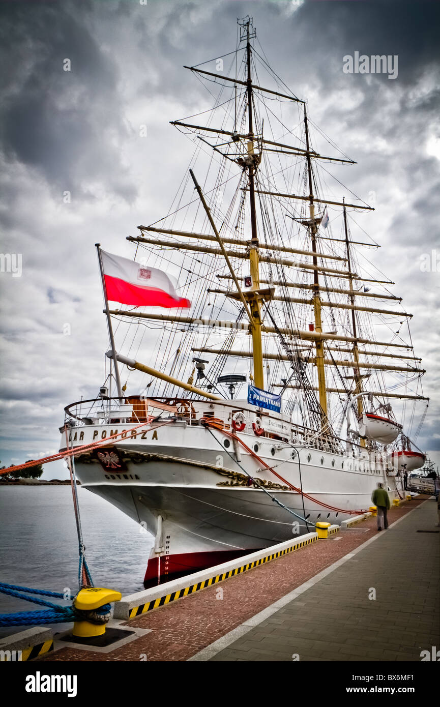 Segelschiff Dar Pomorza, Gdynia, Polen Stockfoto