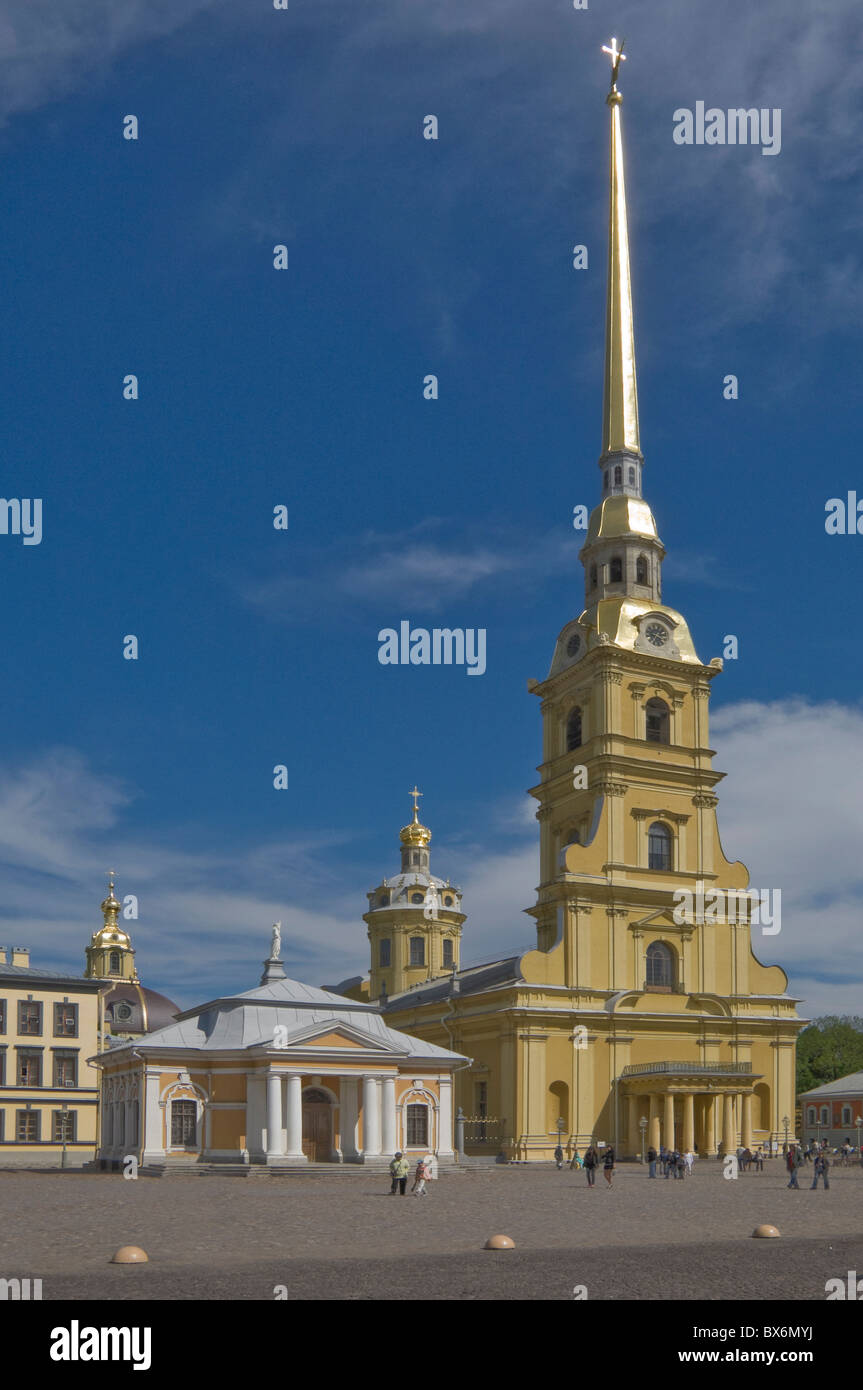 Die Peter und Paul Kathedrale auf der Festung Insel, Newa, St. Petersburg, Russland, Europa Stockfoto