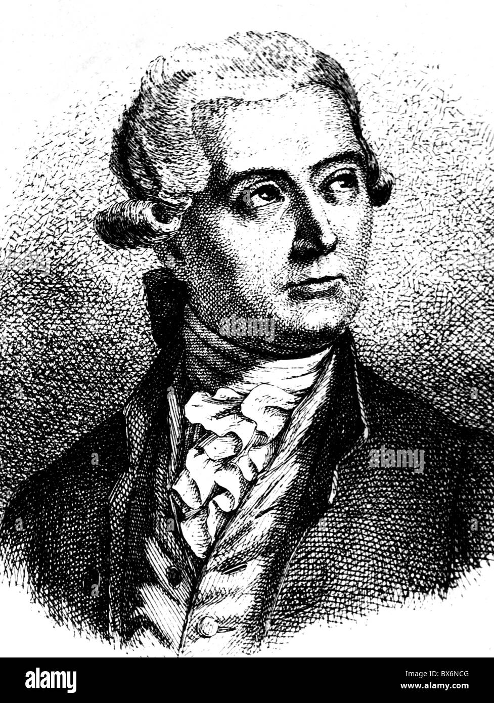 Lavoisier, Antoine Laurent, 26.8.1743 - 8.5.geharnischt, französischer Chemiker, Porträt, Holzgravur, Stockfoto