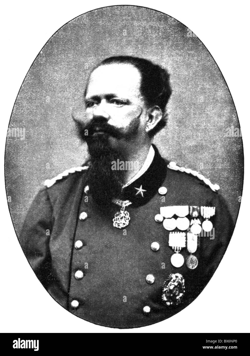 Victor Emmanuel II. Von Italien, 14.3.188 - 9.1.1878, König von Italien 1861 - 1878, Porträt, Oval, Foto, Stockfoto