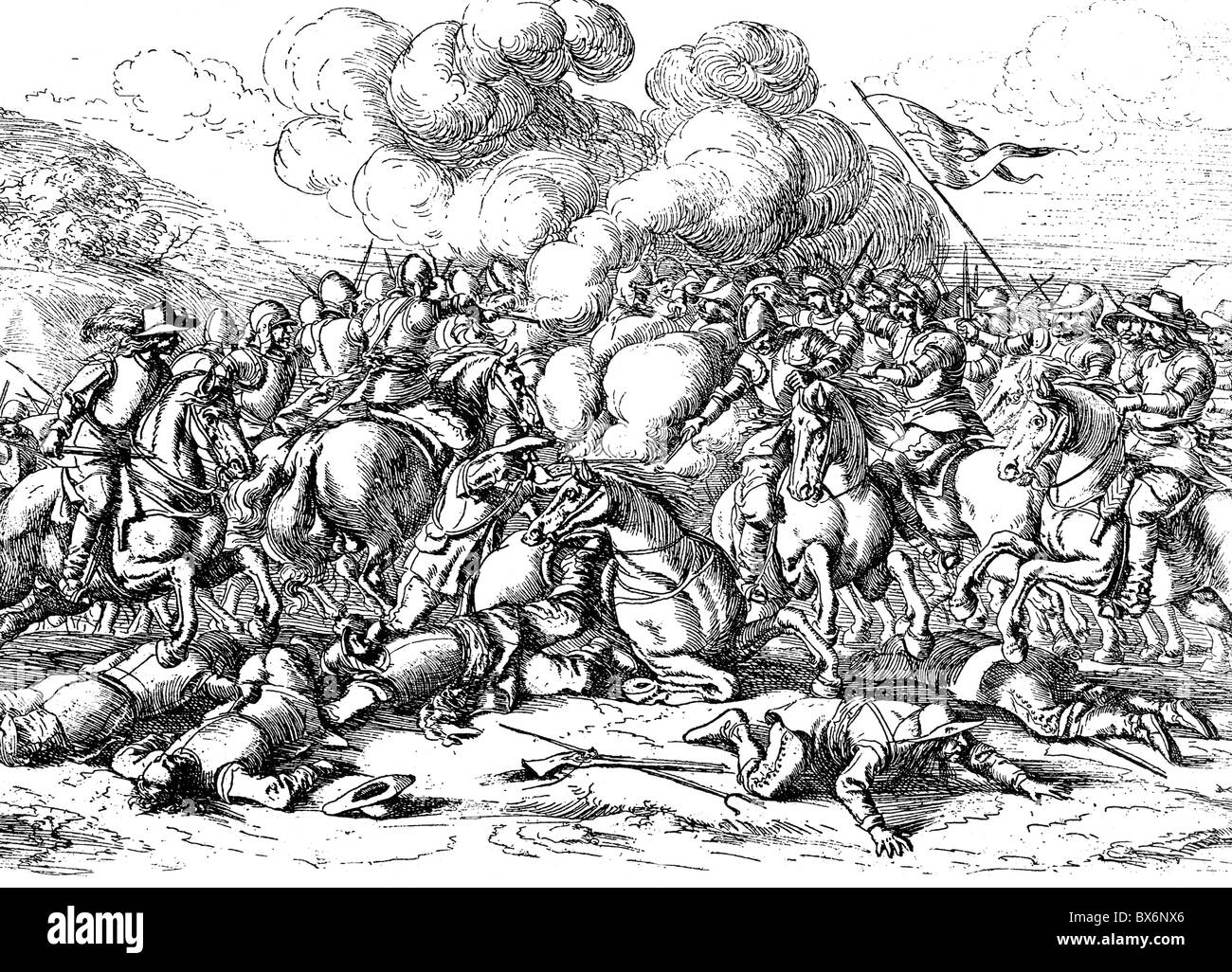 Veranstaltungen, Dreißigjähriger Krieg 1618 - 1648, Additional-Rights-Clearences-not available Stockfoto