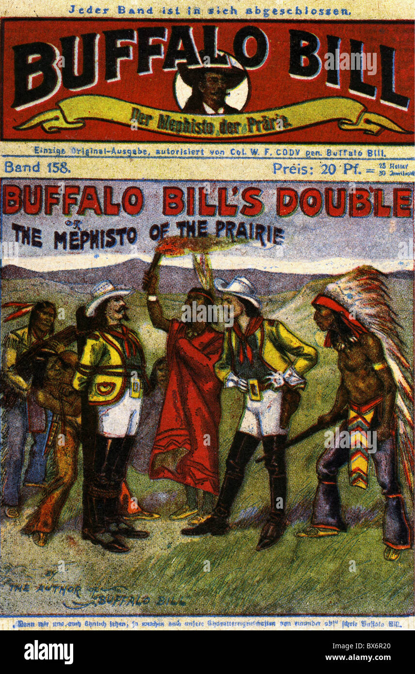 Cody, William Frederick 'Buffalo Bill' 26.2.1846 - 10.1.1917, US Scout, Schauspieler, Titelseite eines Taschenbuchromans, Stockfoto