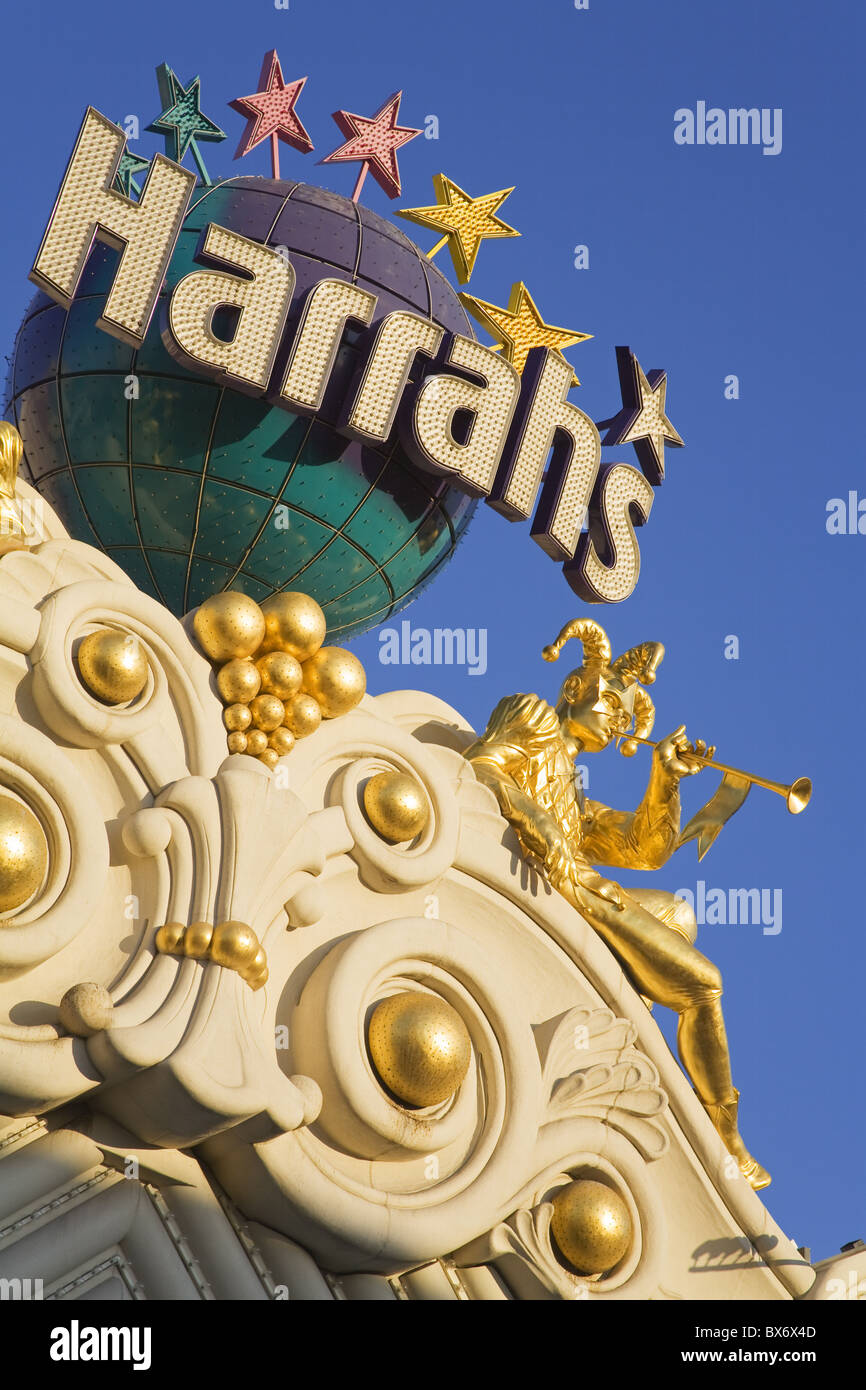 Detail von Harrah's Casino, Las Vegas, Nevada, Vereinigte Staaten von Amerika, Nordamerika Stockfoto