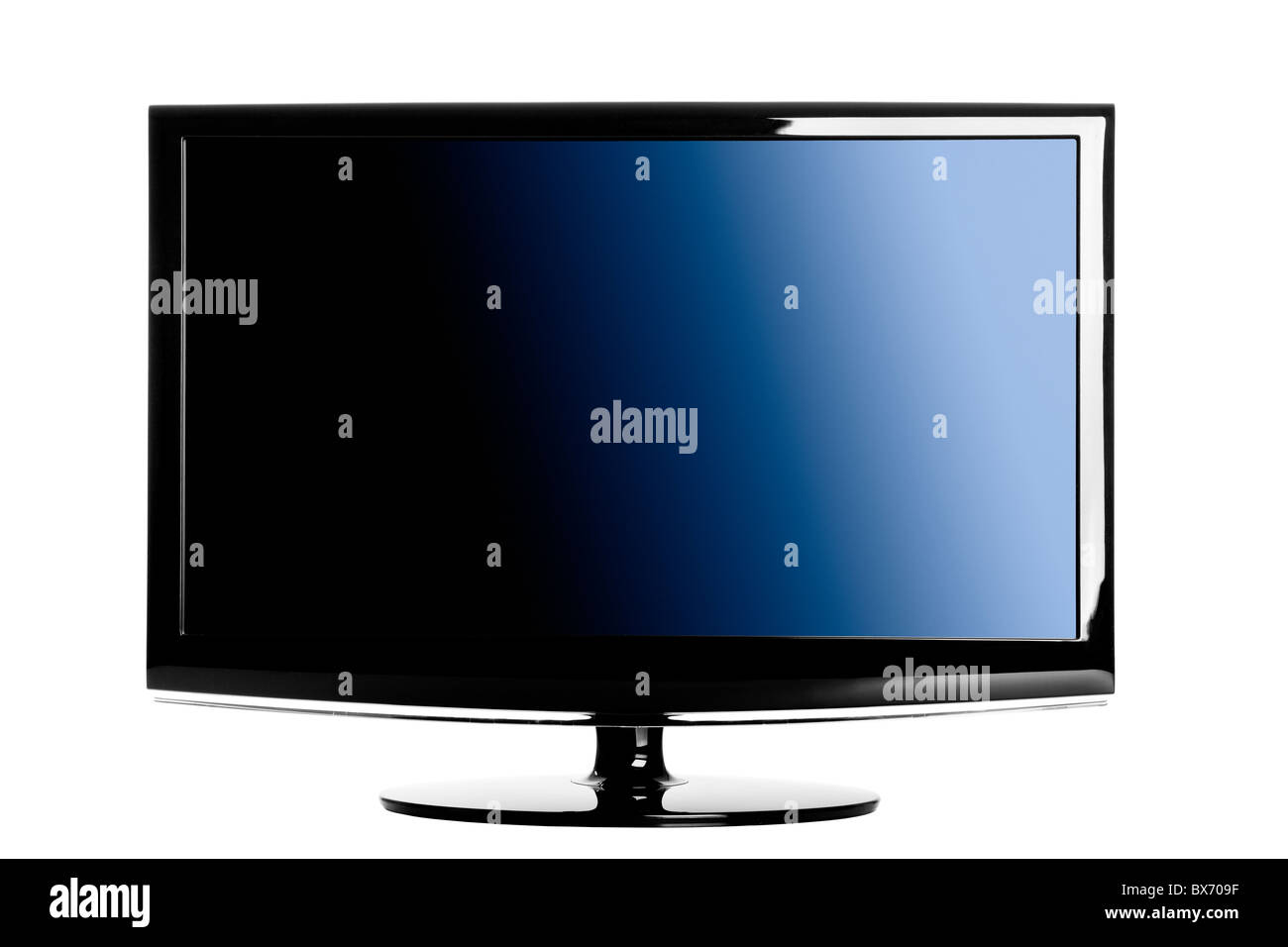 Moderne LCD-TV über einen weißen Hintergrund isoliert Stockfoto