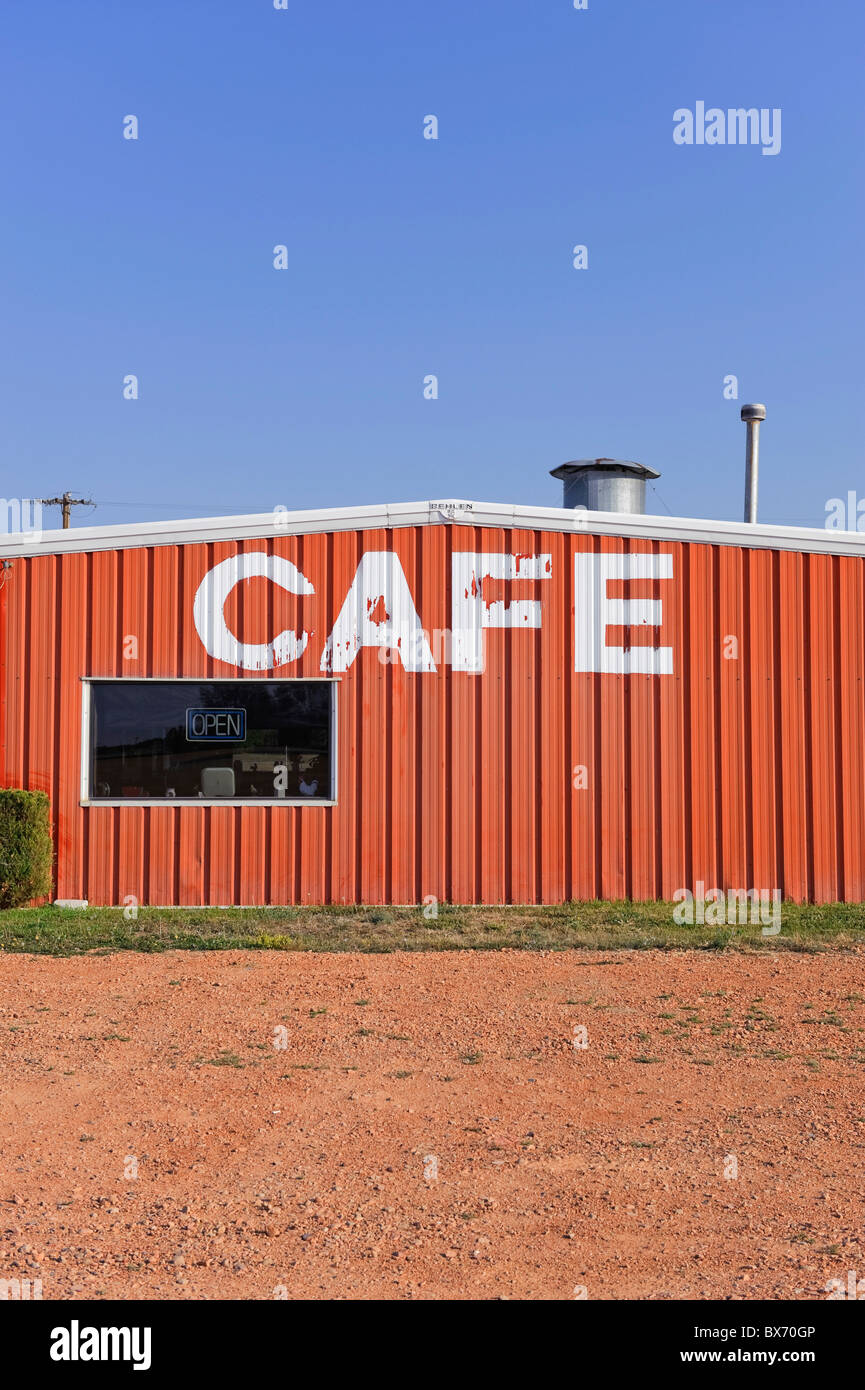 Cafe', Highway 85, North Dakota, USA Stockfoto