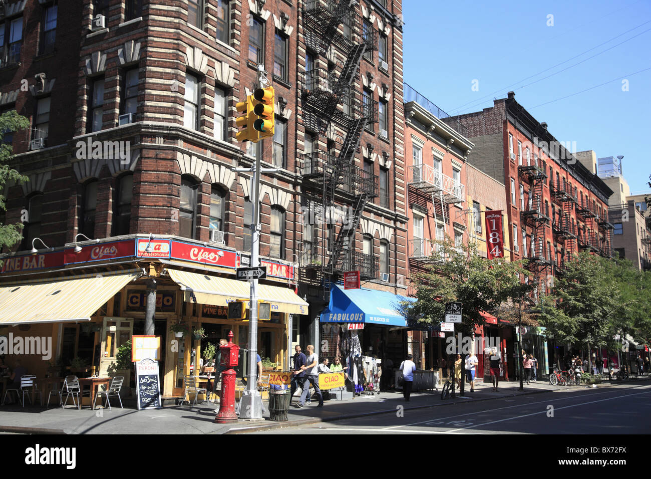 Straßenszene, Greenwich Village, West Village, Manhattan, New York City, Vereinigte Staaten von Amerika, Nordamerika Stockfoto