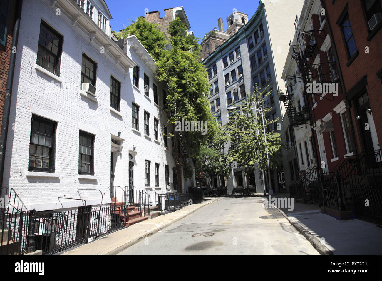 Gay Street, Greenwich Village, West Village, Manhattan, New York City, Vereinigte Staaten von Amerika, Nordamerika Stockfoto
