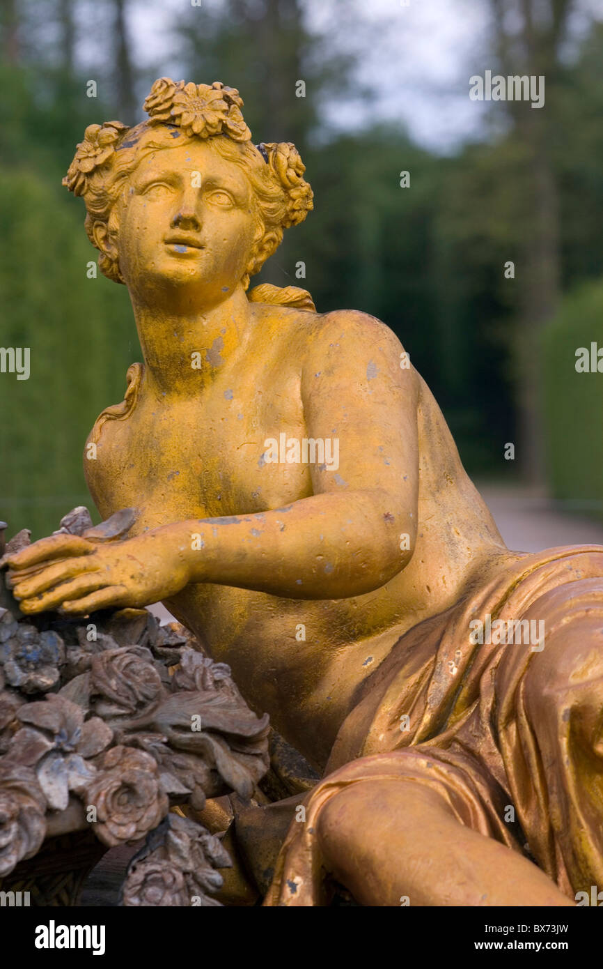 Göttin Flora auf dem Flora-Brunnen, Château de versailles Stockfoto