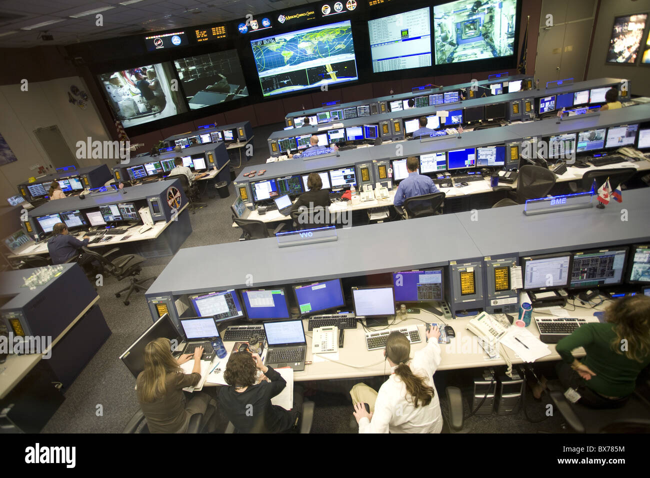 NASA Mission Control, Houston, Texas, Vereinigte Staaten von Amerika, Nordamerika Stockfoto
