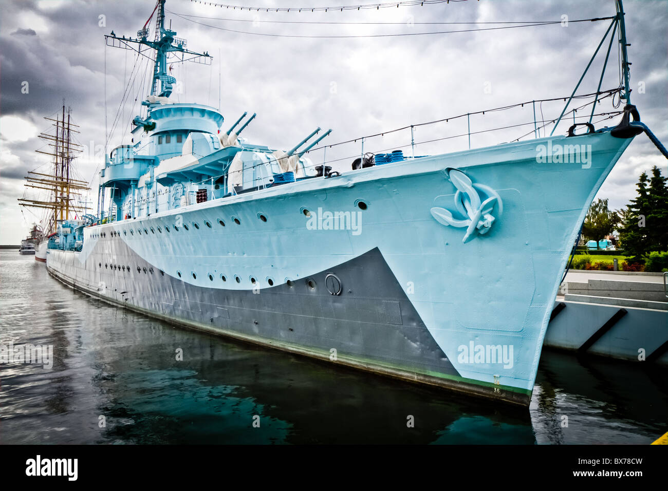 alten Kriegsschiff Błyskawica, Gdynia, Polen Stockfoto