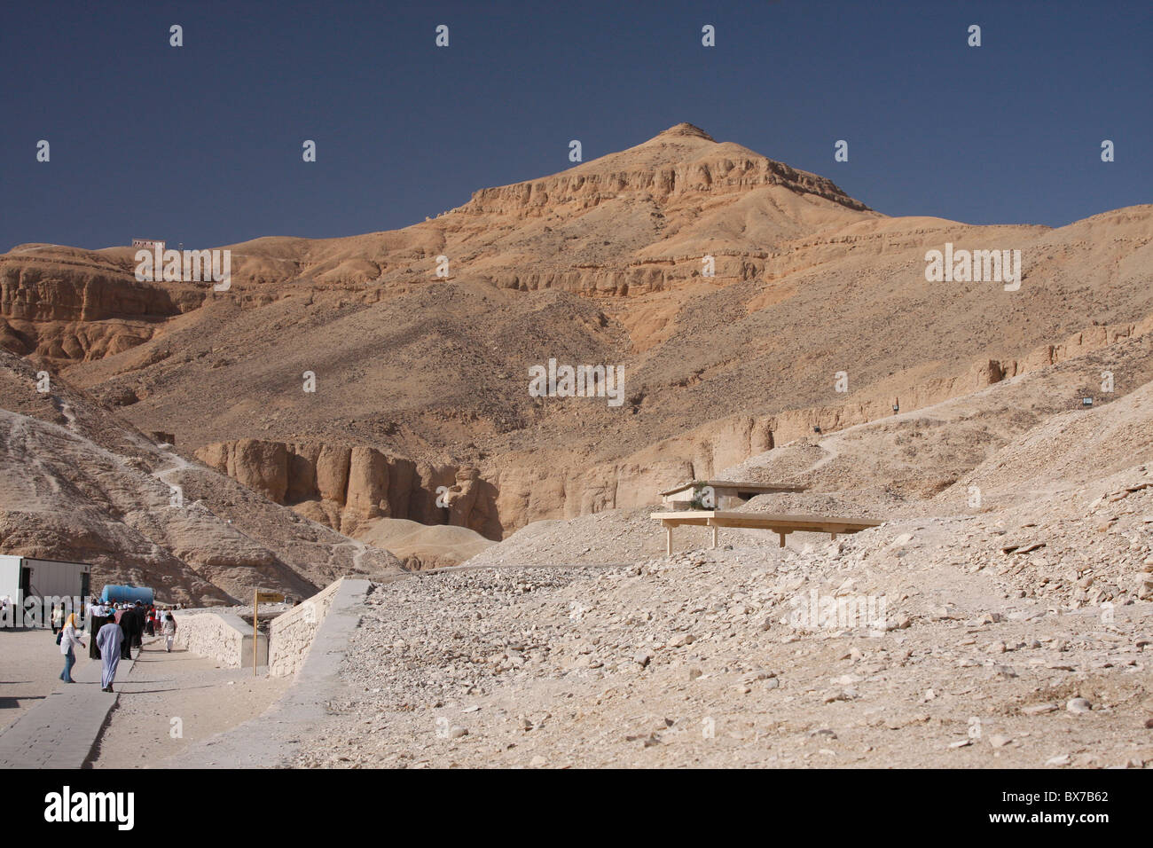 Typischen Blick auf das Tal der Könige bei Luxor, Ägypten Stockfoto