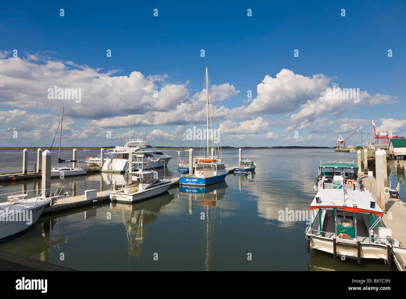 Marina in Fernandina Beach auf Amelia Island Florida Stockfoto
