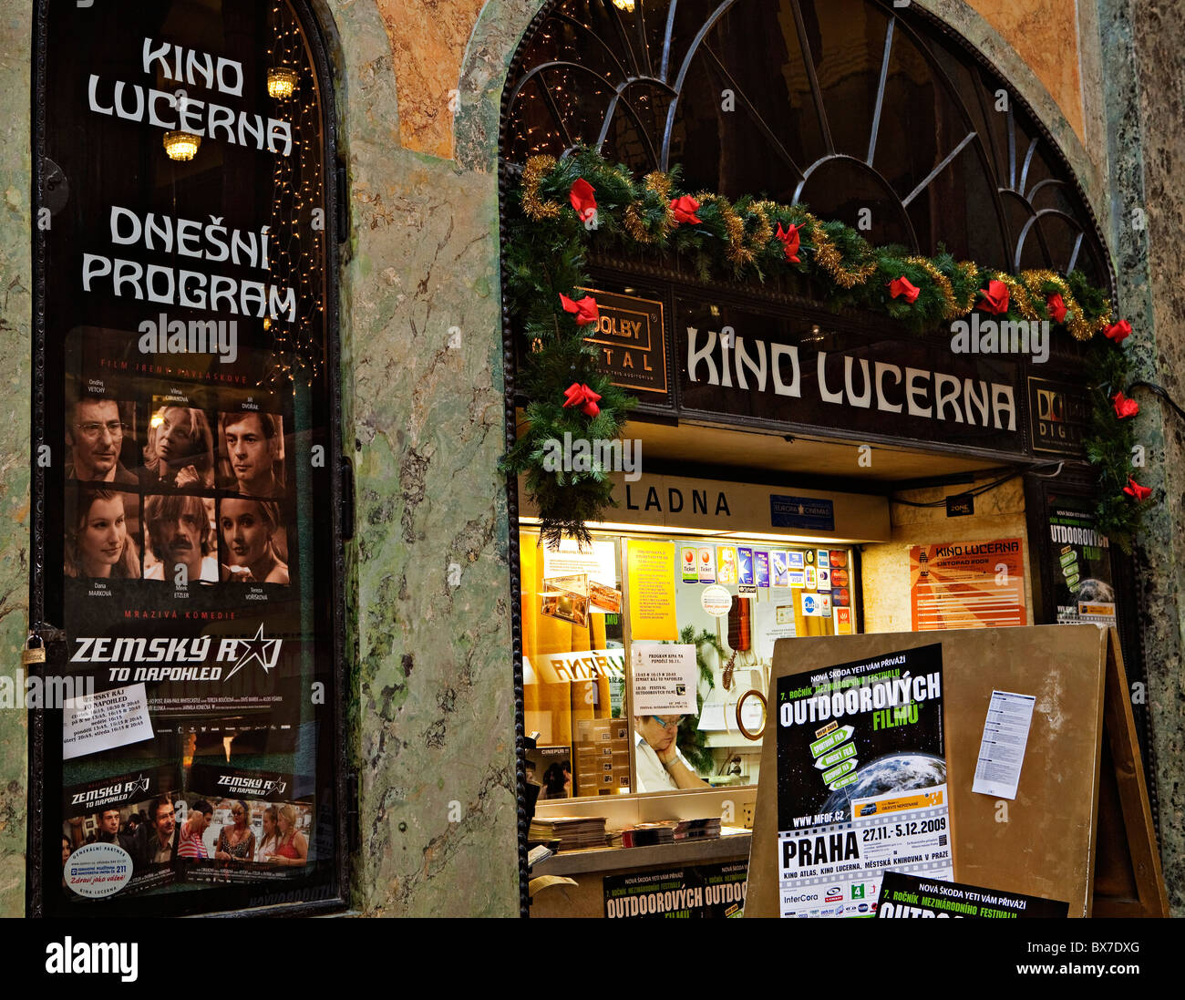 Lucerna-Palast, Kino Stockfoto