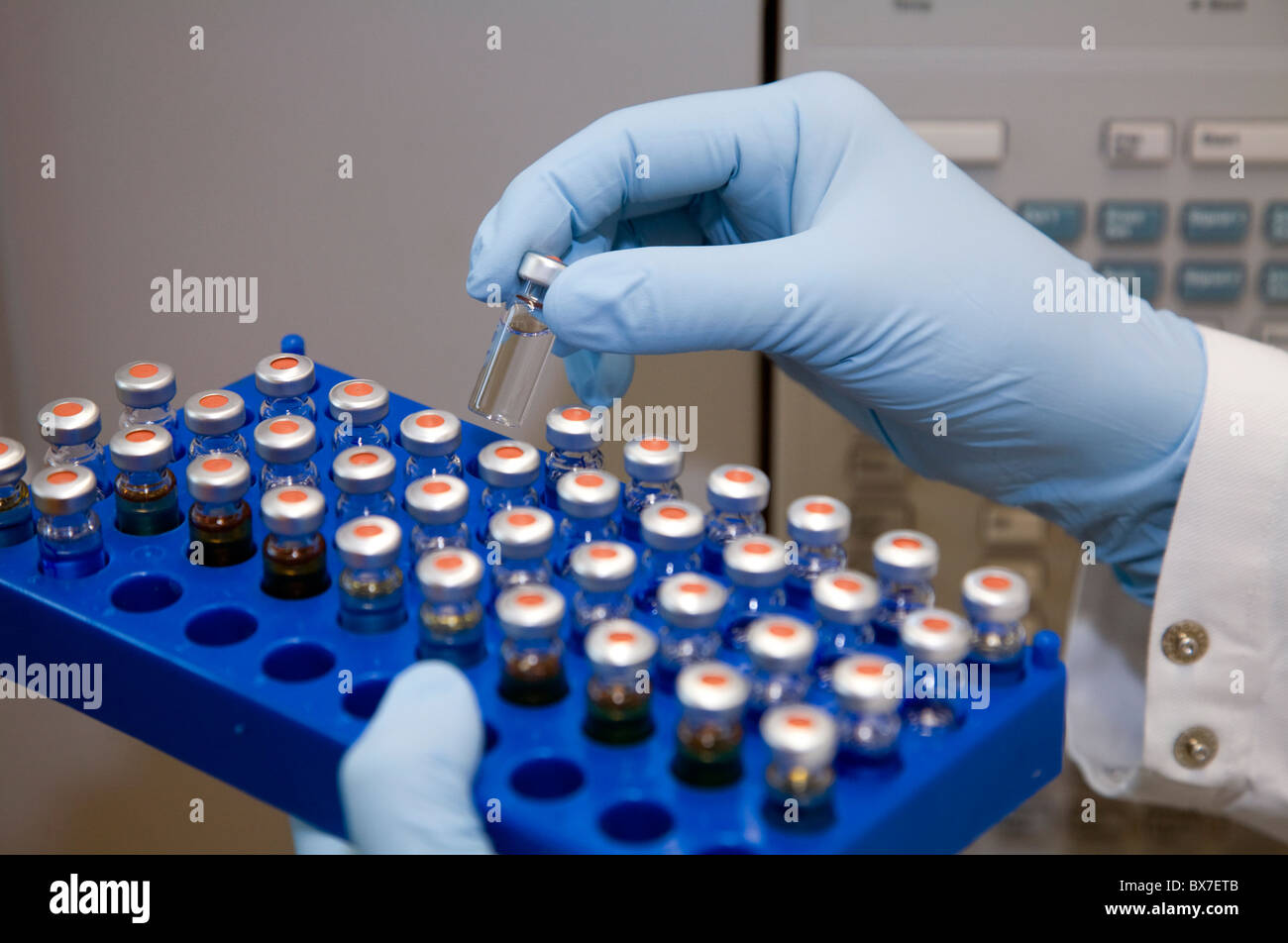 Chemie-Labor, DNA-Analyse, Essen, Deutschland Stockfoto