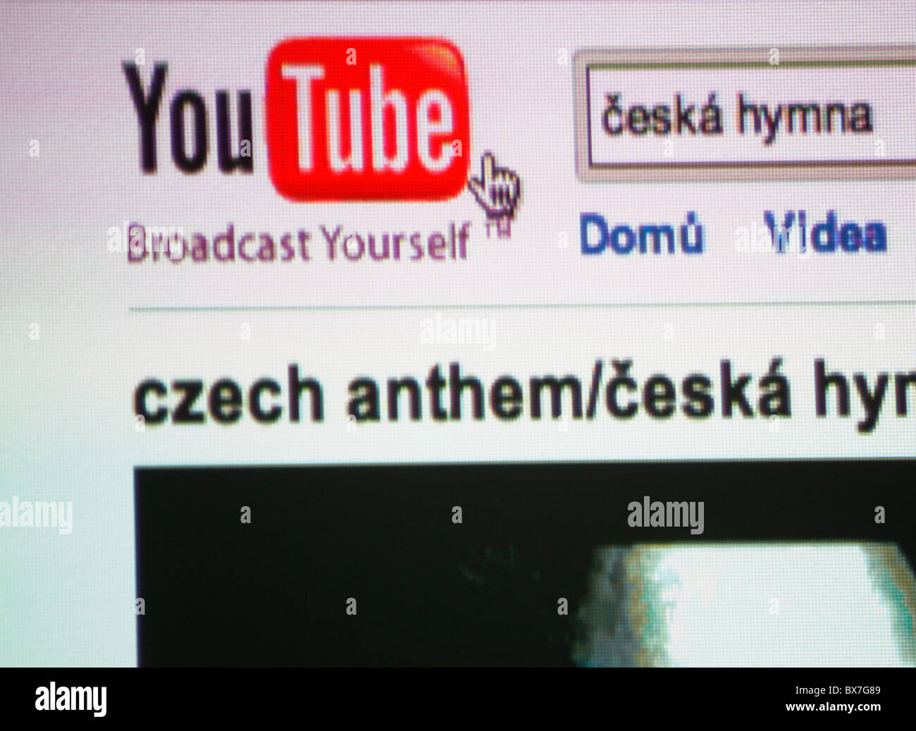 YouTube.com - tschechische Sprachversion - Lokalisierung. (CTK Foto/Rene Fluger) Stockfoto