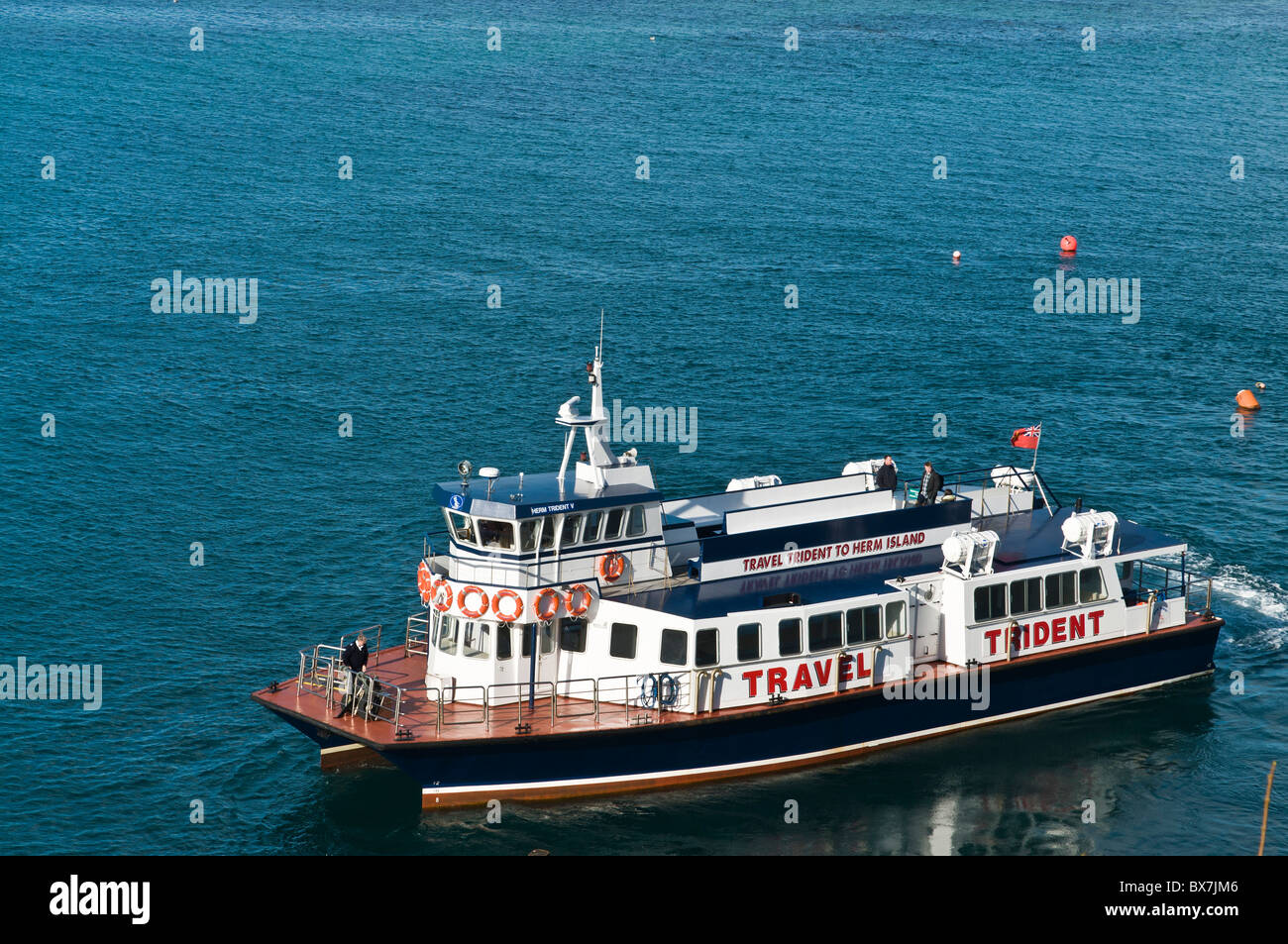 dh Herm Insel HERM GUERNSEY Herm Trident Fähre Guernsey Herm Fähre Stockfoto