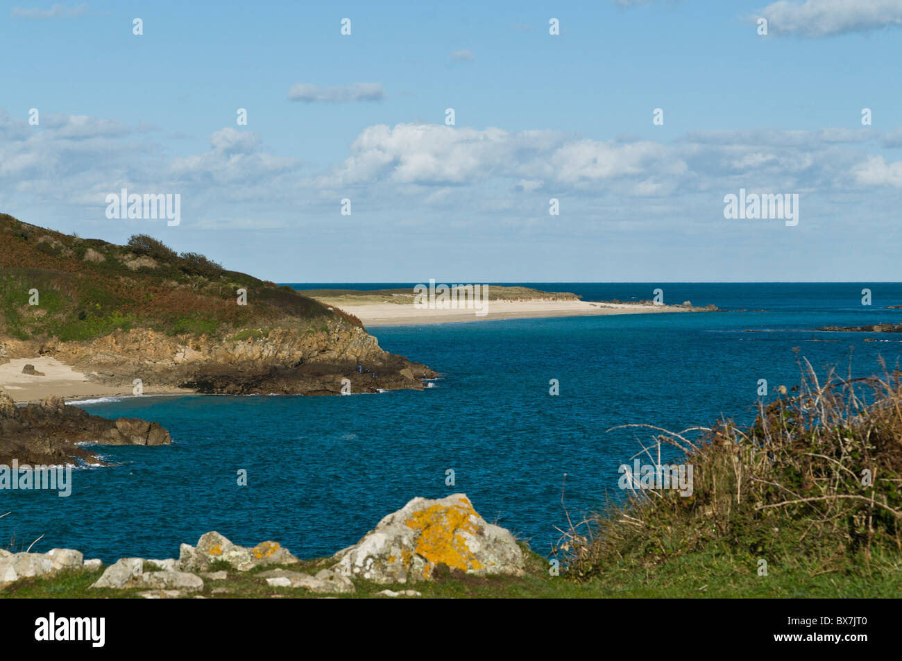 dh Herm Insel HERM GUERNSEY Herm Insel Küste und Shell Beach Stockfoto