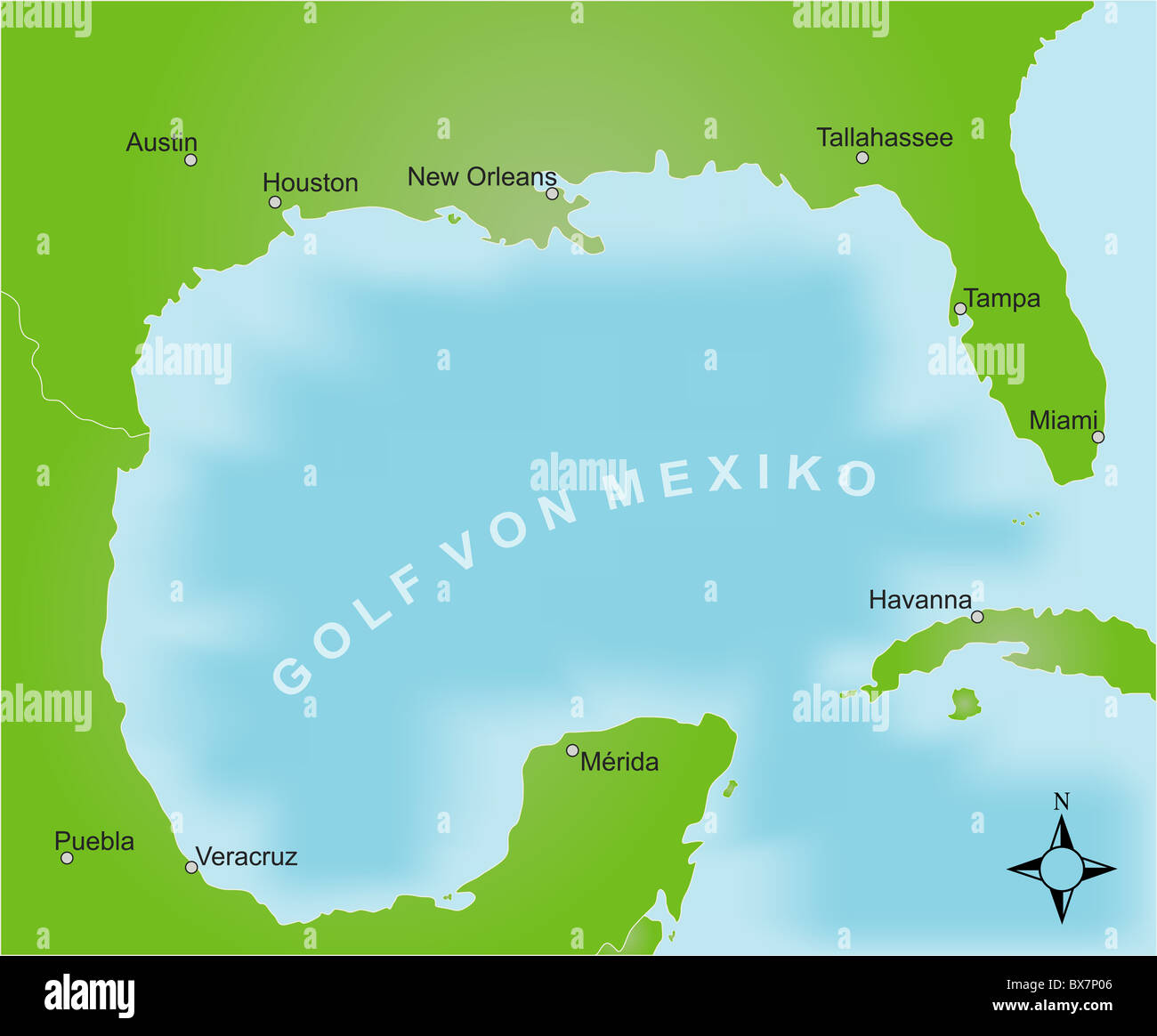 Gulf of mexico map -Fotos und -Bildmaterial in hoher Auflösung – Alamy