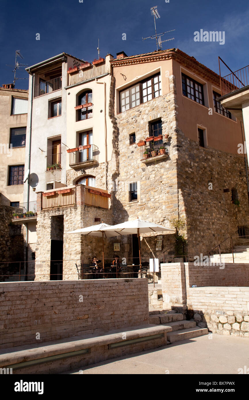 Besalú, La Garrotxa, Girona, Spanien Stockfoto