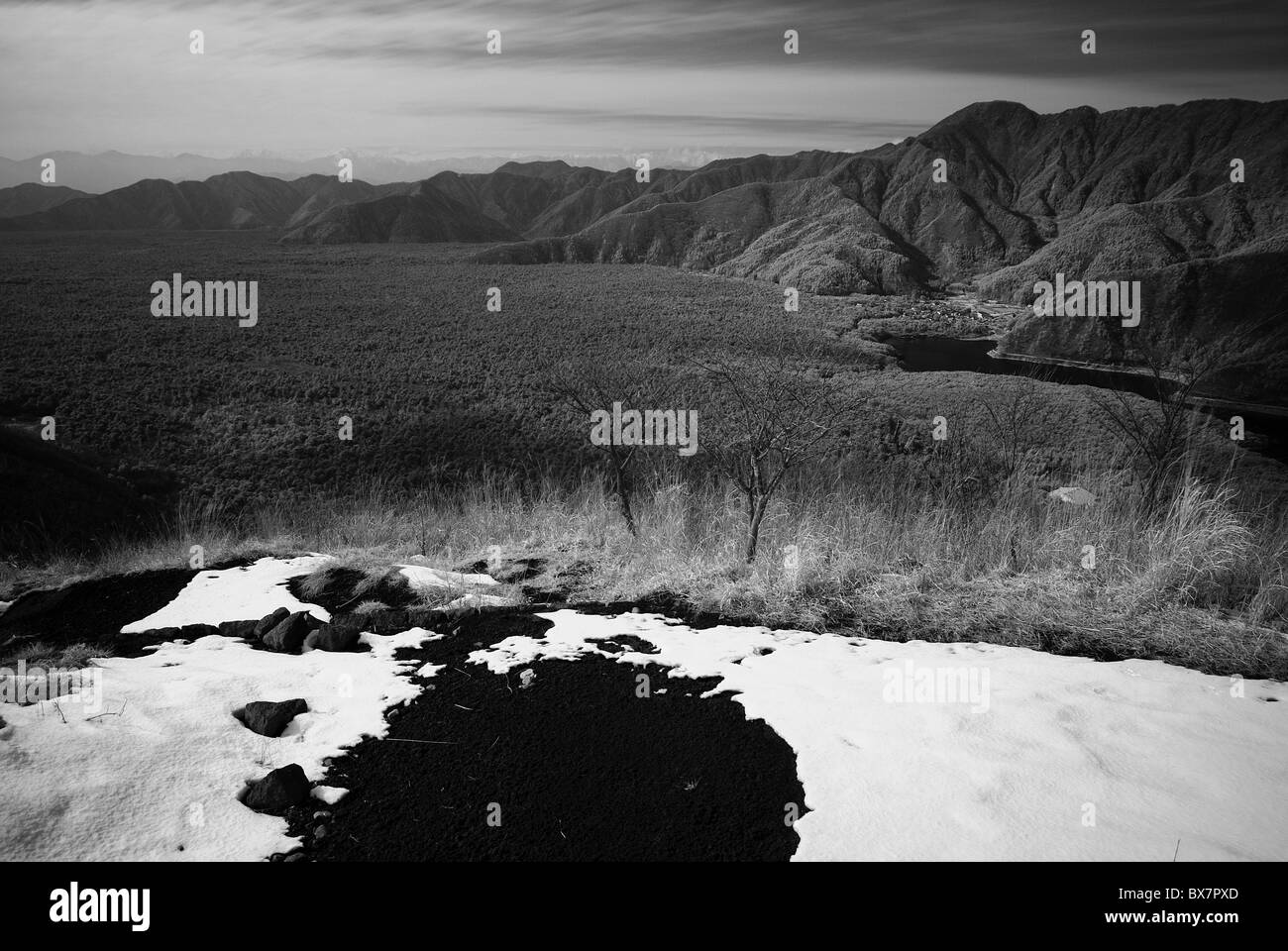 Infrarotbild von Fuji Five Lakes National park Stockfoto