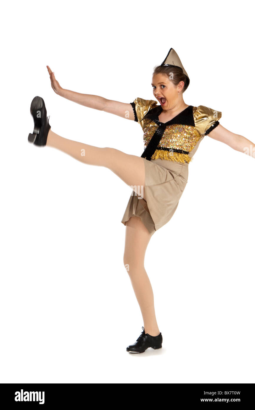 Junges Mädchen in einem Schwung der 1940er Jahre / jazz Candyman Tanzkostüm Stockfoto
