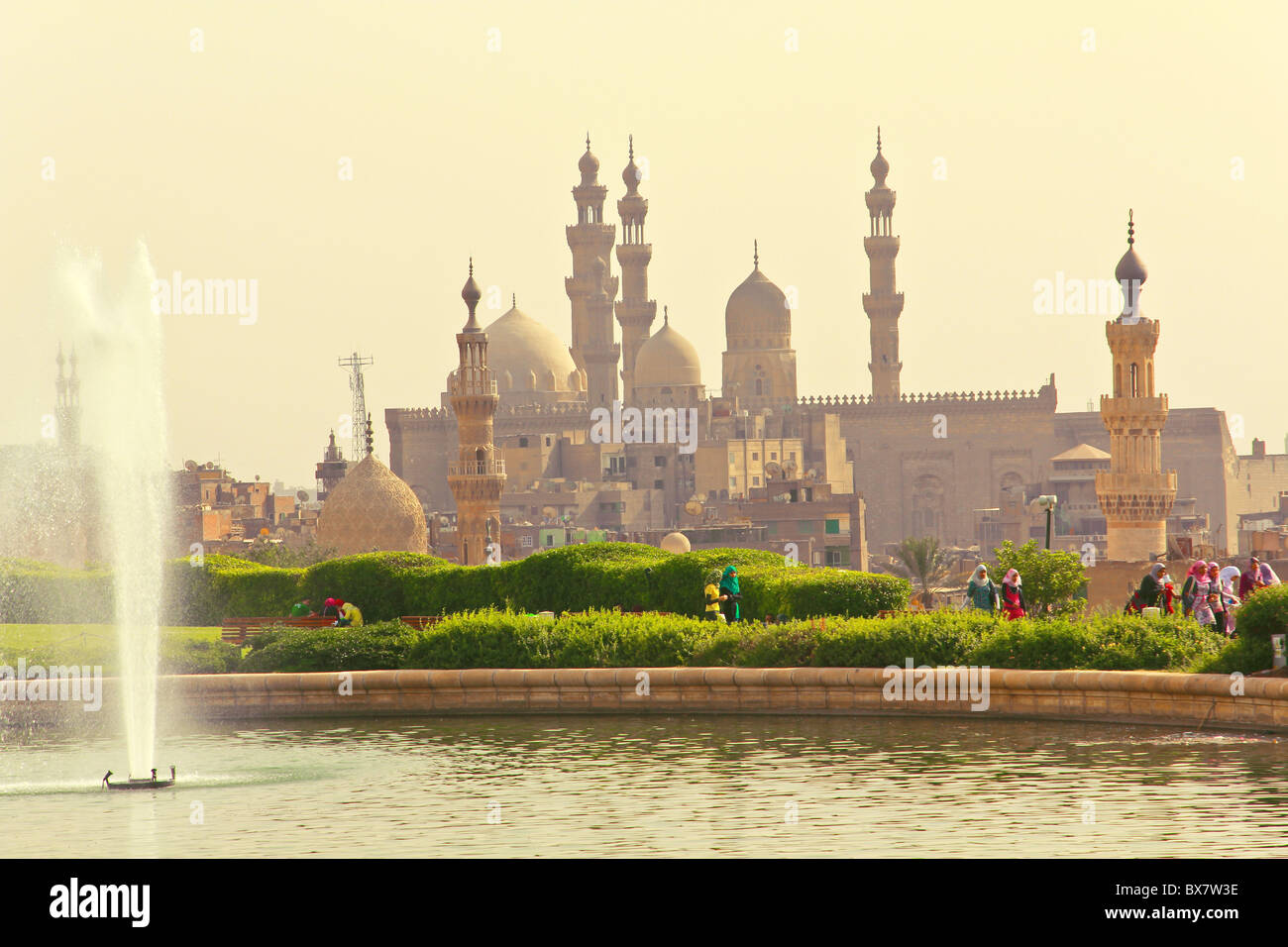 Al-Azhar-Park und islamischen Bereich, Kairo, Ägypten, Nordafrika, Afrika Stockfoto