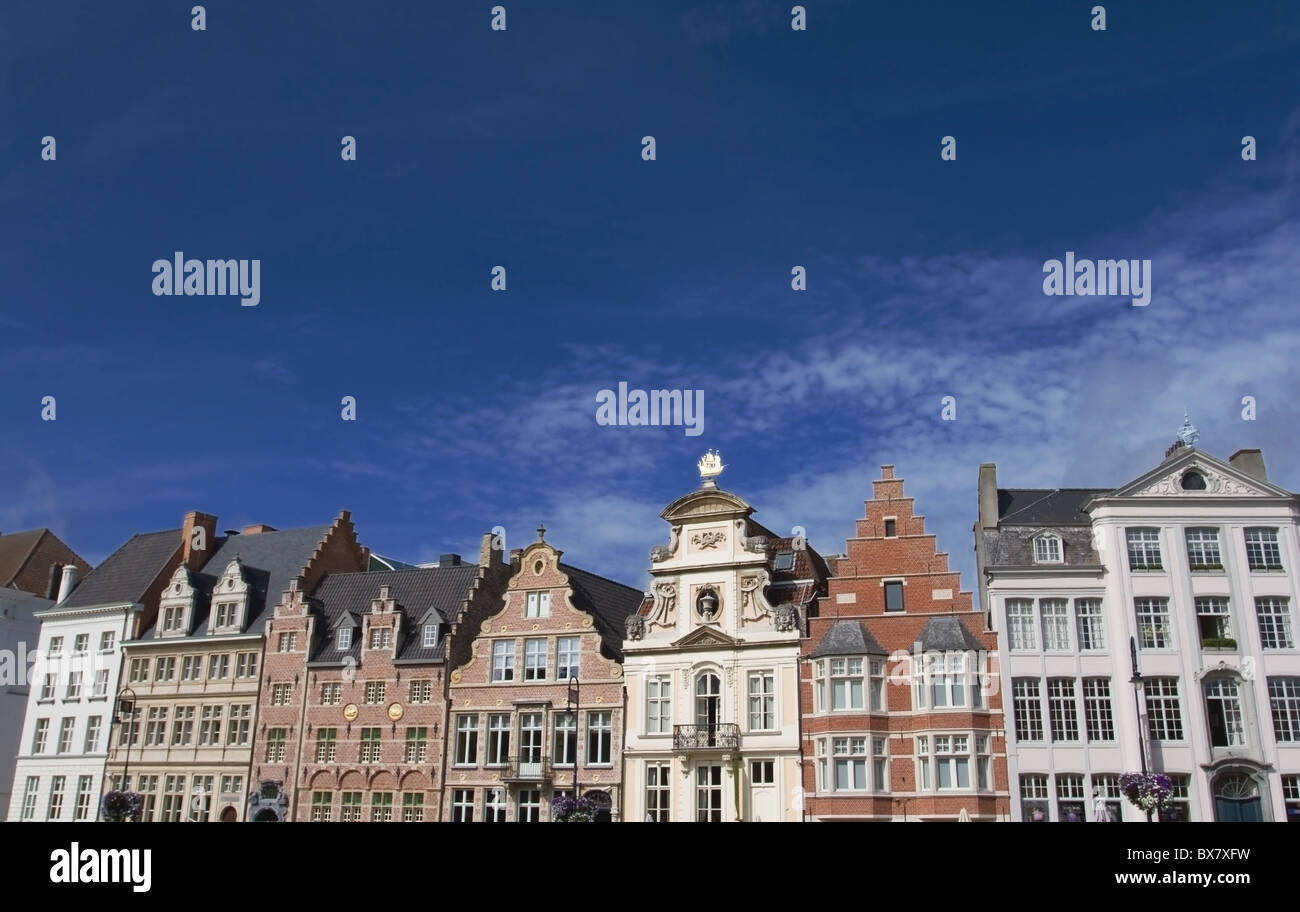 Ghent Waterfront in Flandern Belgien Stockfoto