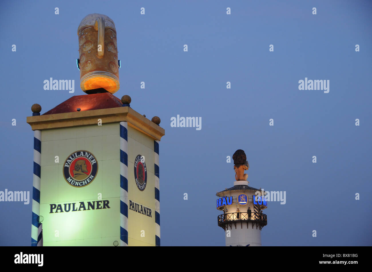 Oktoberfest Bier Zelt Werbung Stockfoto