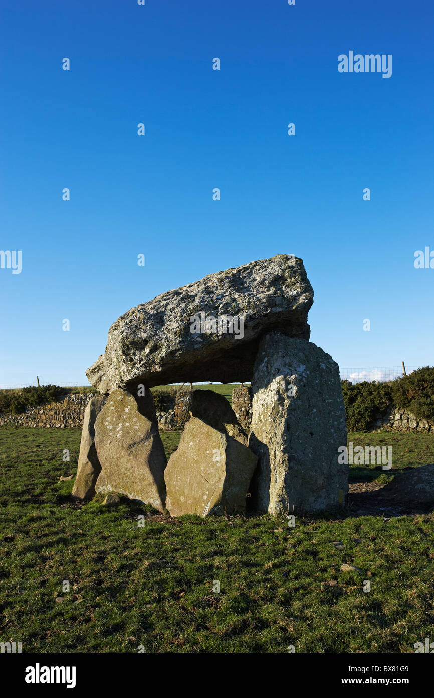 Position Samson, neolithische Grabkammer, Abercastle, Pembrokeshire, West Wales, UK Stockfoto