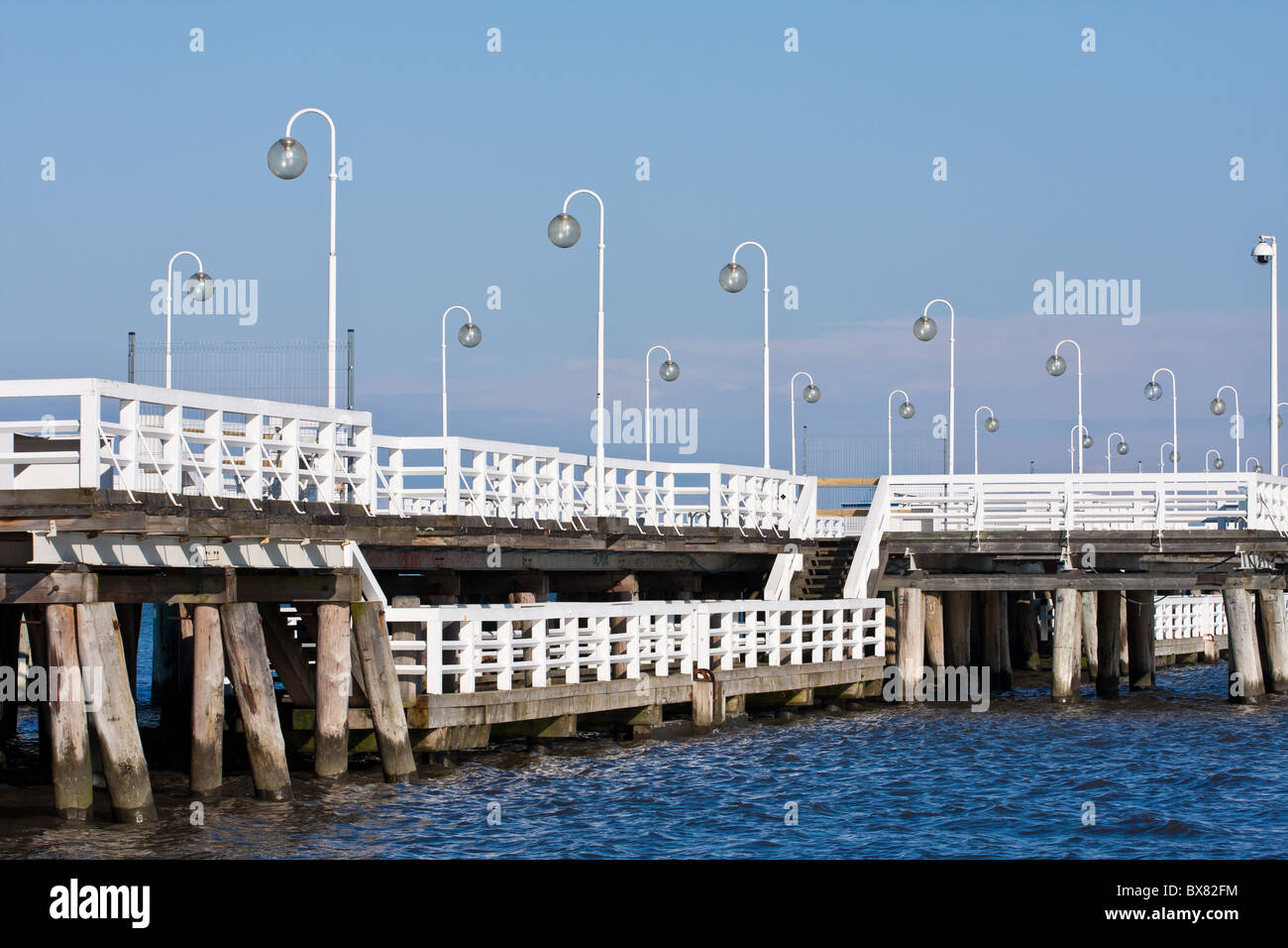 Holzmole in Sopot, Polen Stockfoto