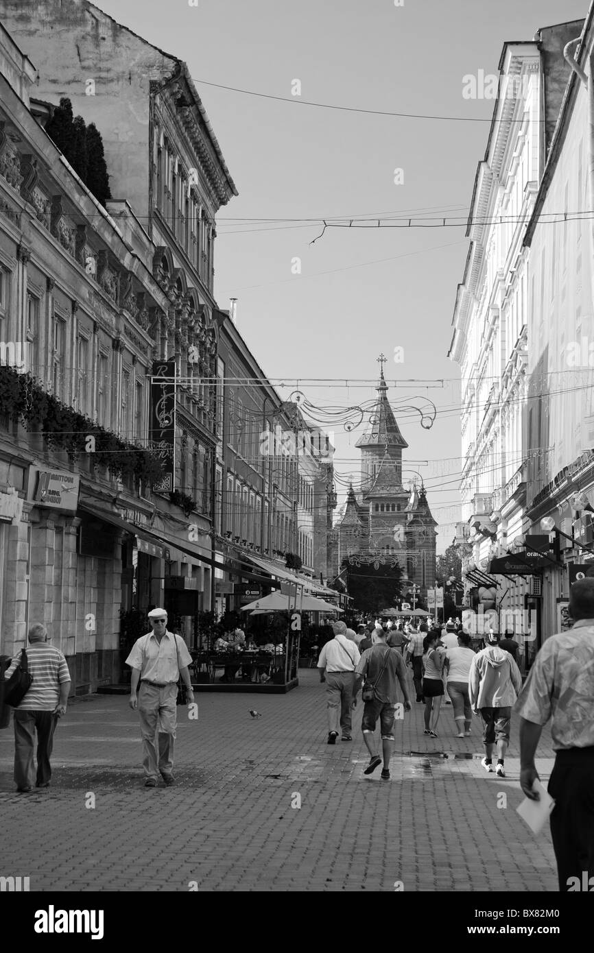 Die Innenstadt von Timisoara, Rumänien. Stockfoto