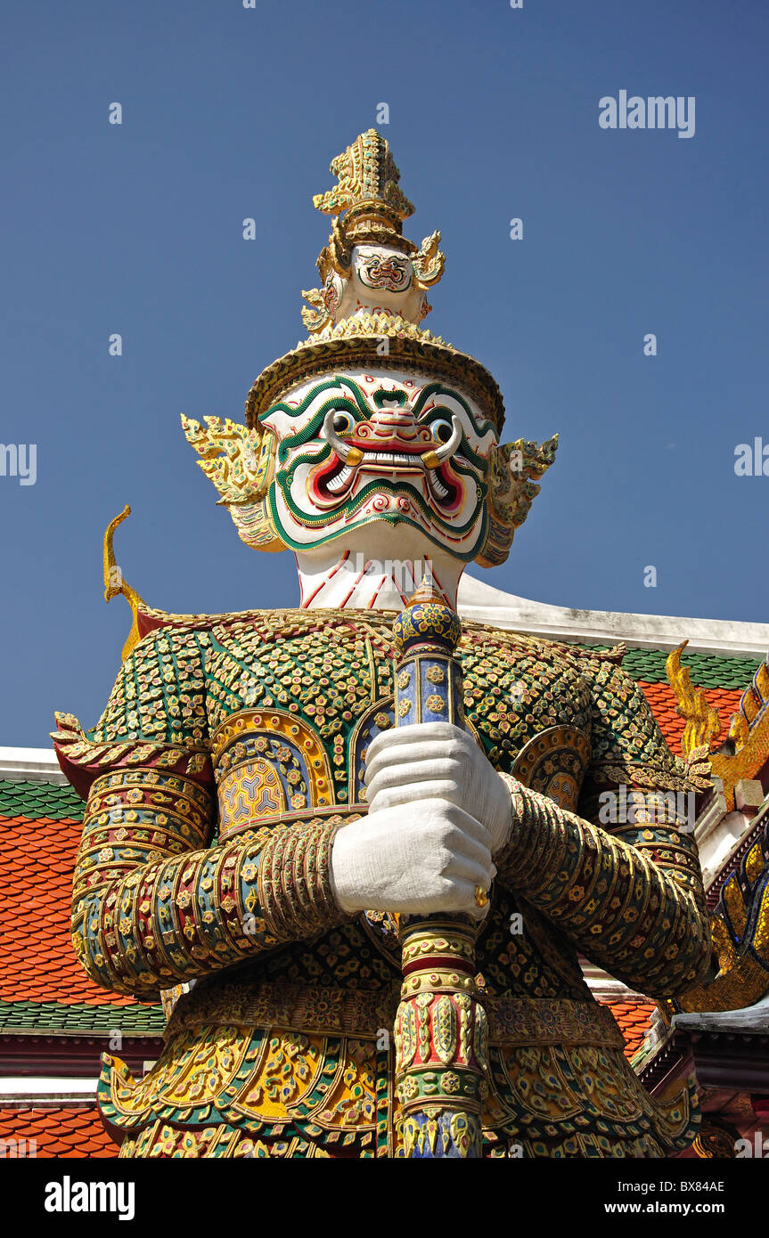 "Yaksha" mythische bewachen, Grand Palace, Rattanakosin-Insel, Bangkok, Thailand Stockfoto