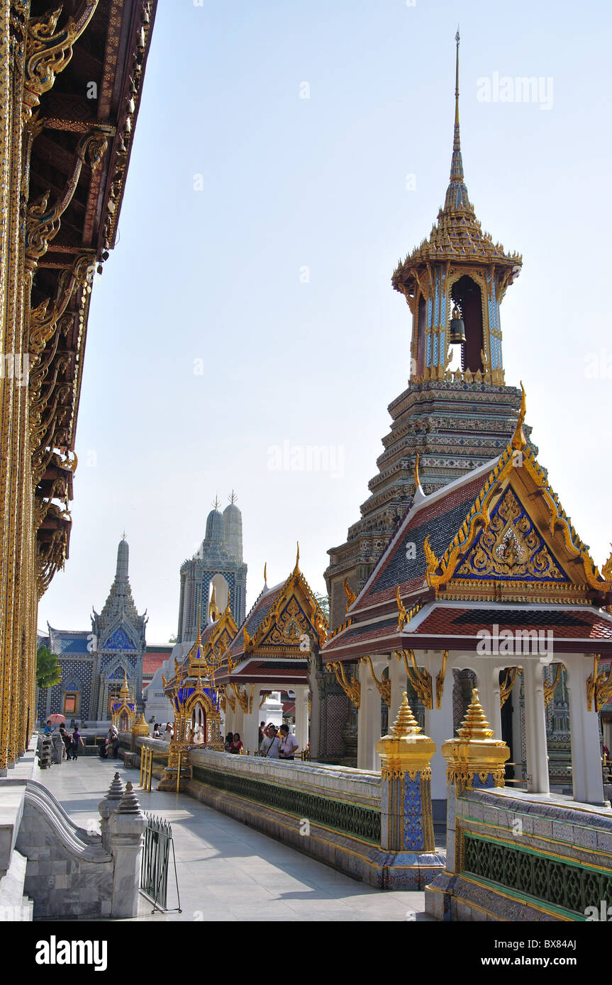Tempel des Smaragd-Buddha, Grand Palace, Rattanakosin, Phra Nakhon Bezirk, Bangkok, Thailand Stockfoto