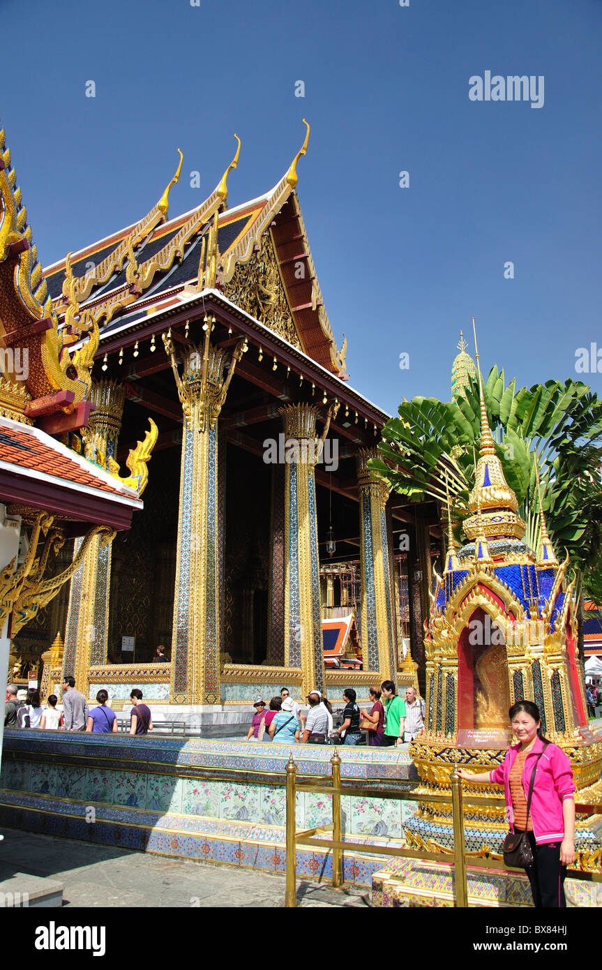 Tempel des Smaragd-Buddha, Grand Palace, Rattanakosin, Bangkok, Thailand Stockfoto